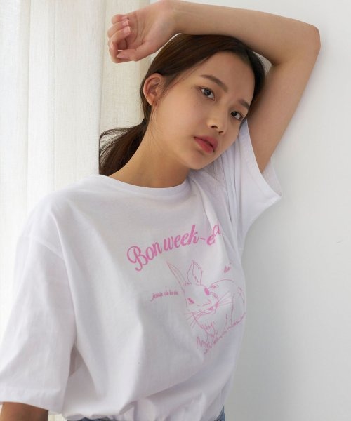 LARTIGENT/ラーティゼン』RABBIT T-SHIRT/ラビットデザイン 半袖T