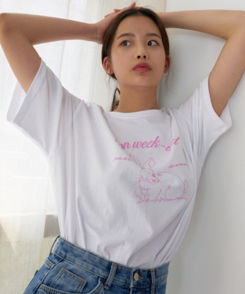LARTIGENT/ラーティゼン』RABBIT T-SHIRT/ラビットデザイン 半袖T