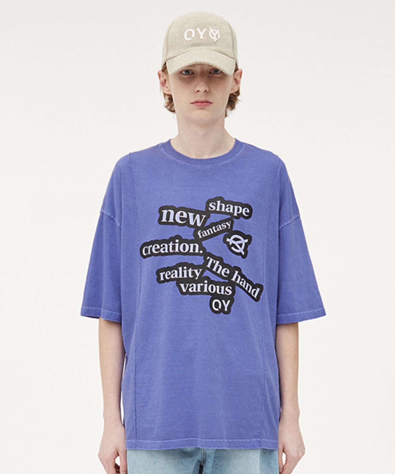 『OY/オーワイ』PIGMENT PINTUCK LOGO T/ピグメント ピンタックロゴ 半袖Tシャツ