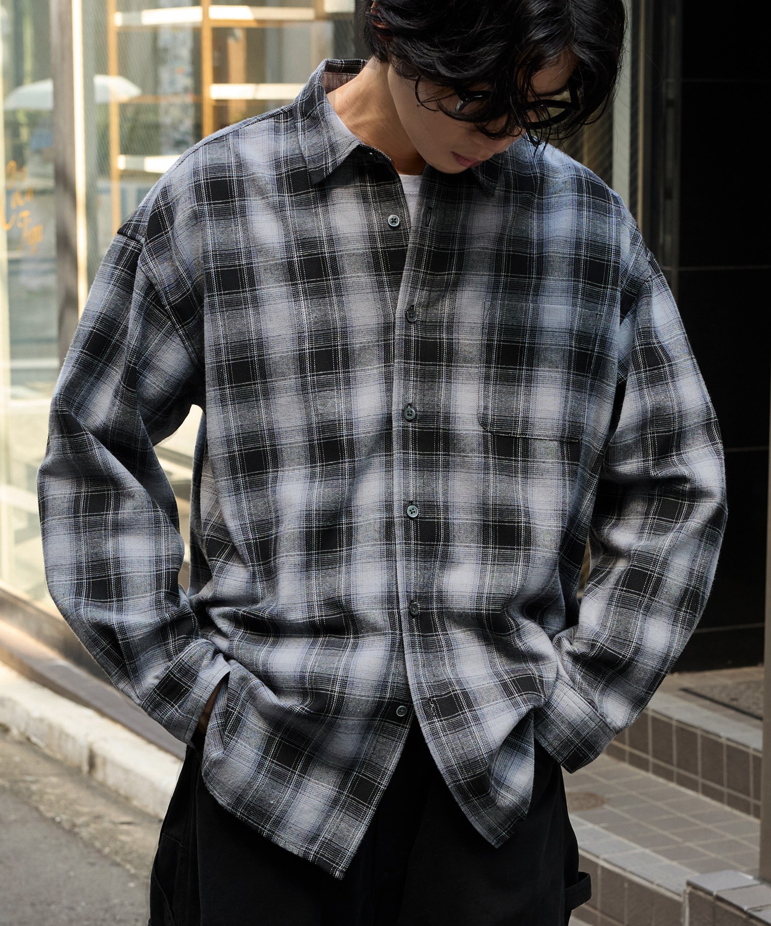 SSZ オンブレチェックシャツ ネルシャツ サイズM beams BEAMS ビームス オンブレチェック シャツ ネルシャツ 長袖シャツ