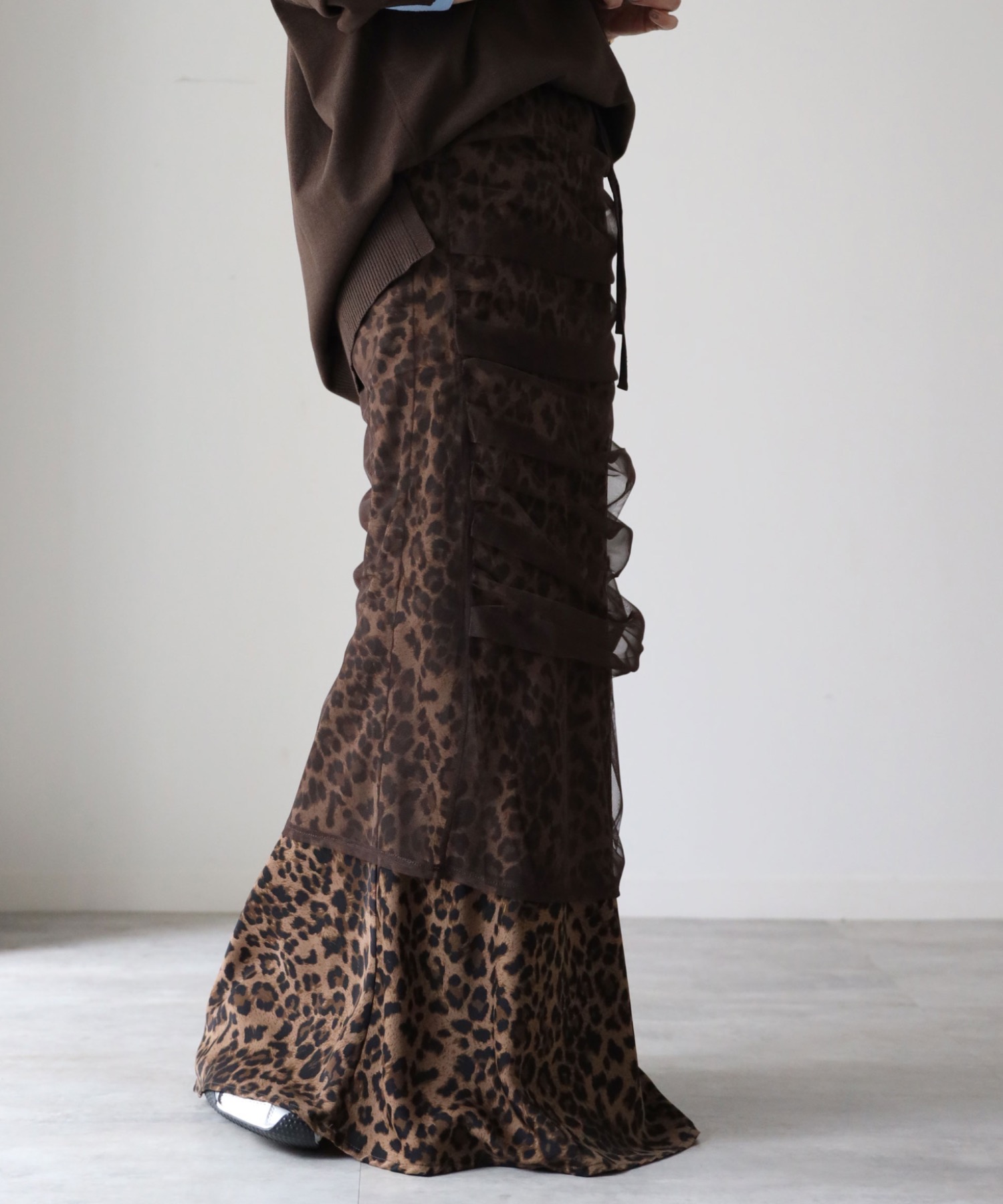 model：164cm. 着用サイズ：FREE, チュール無地