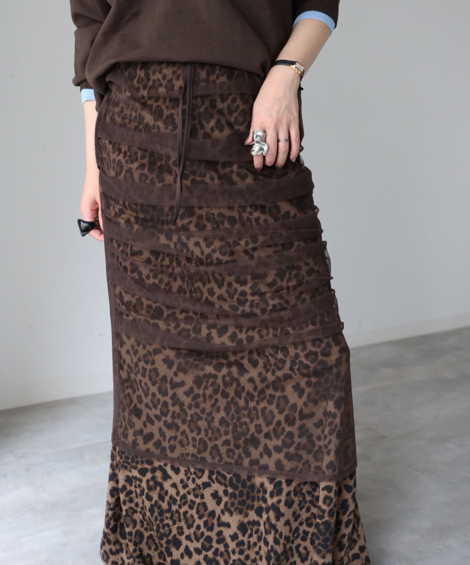 model：164cm. 着用サイズ：FREE, チュール無地