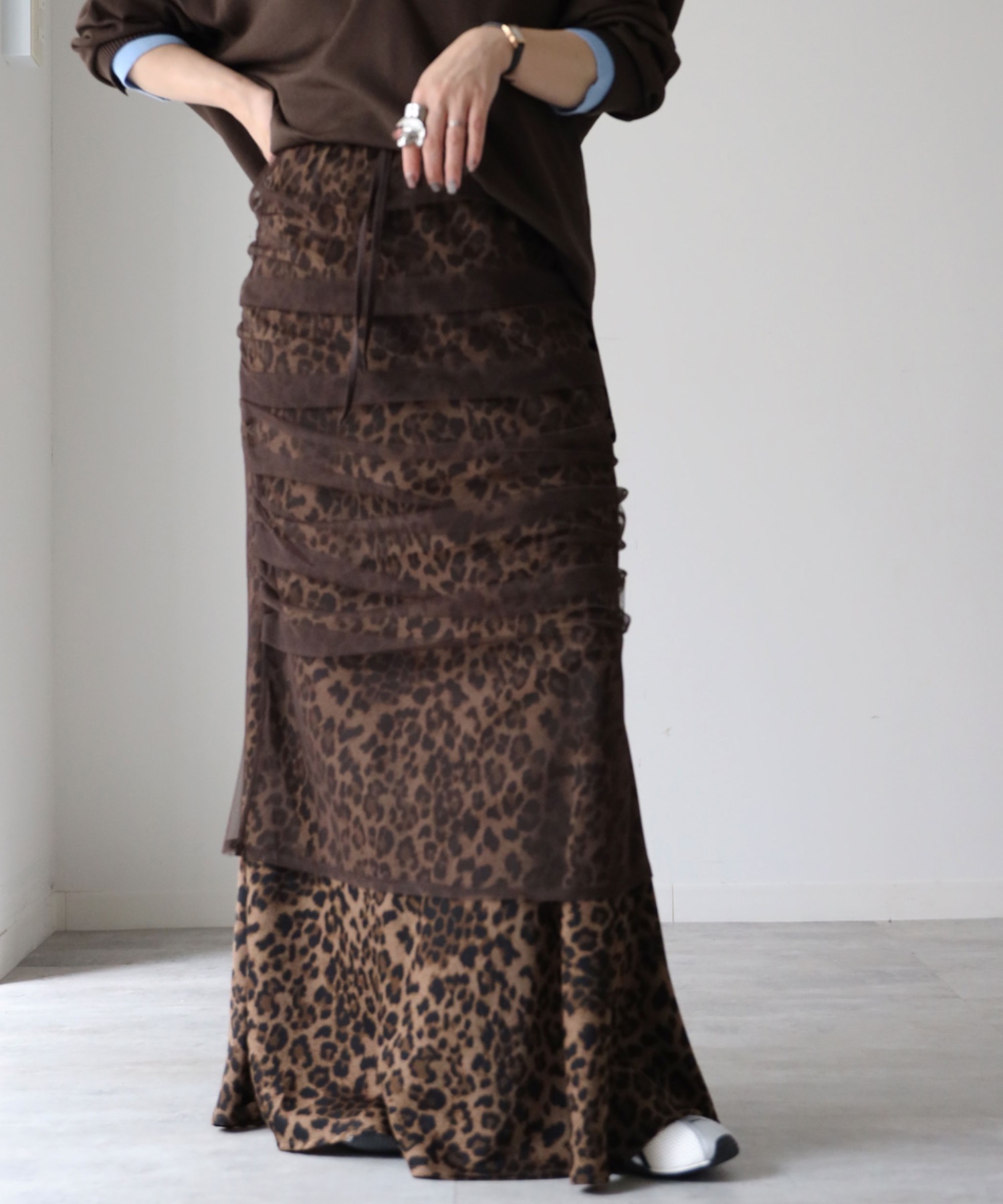 model：164cm. 着用サイズ：FREE, チュール無地