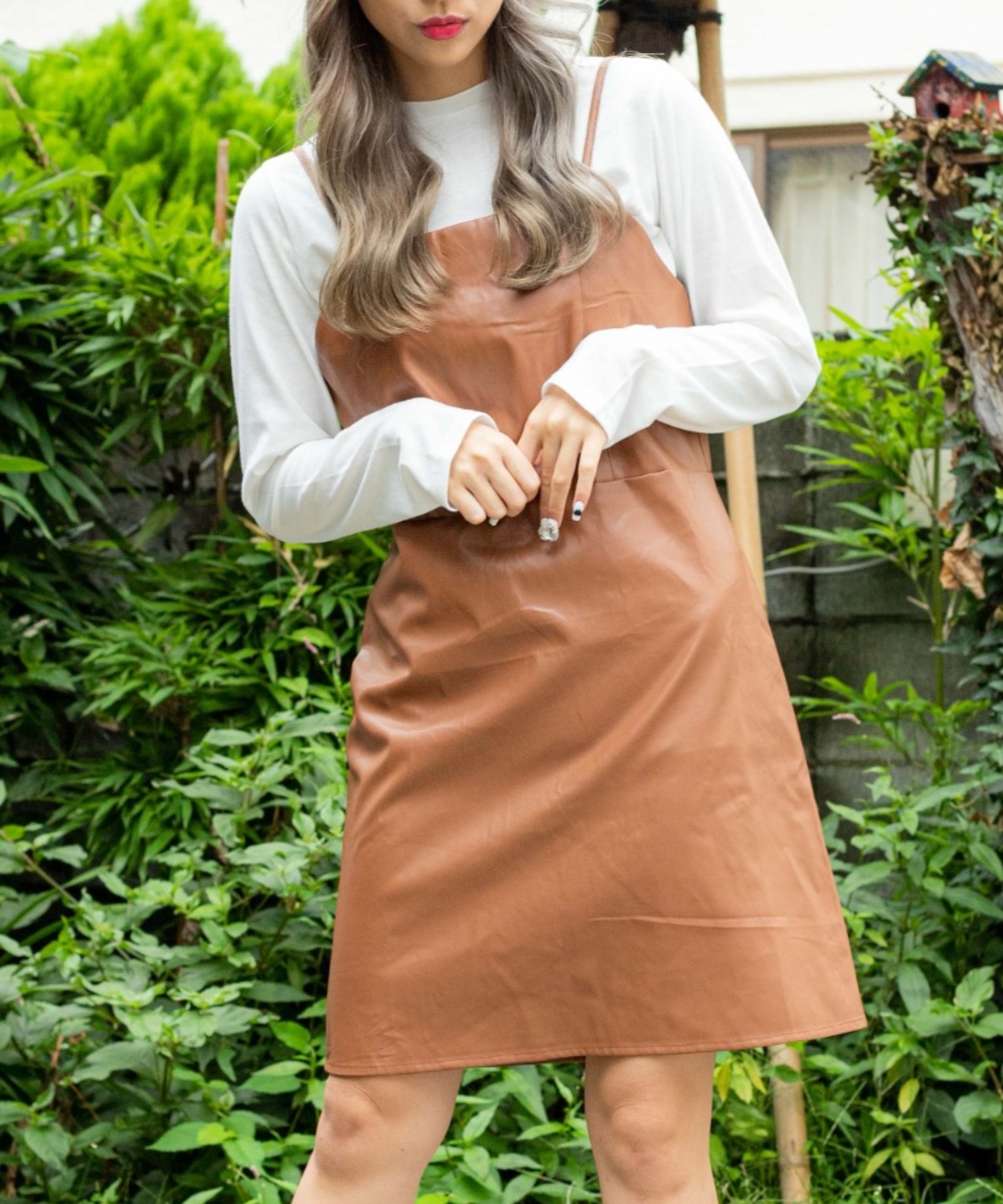 Wegowego Puレザーキャミワンピース Herve Mx