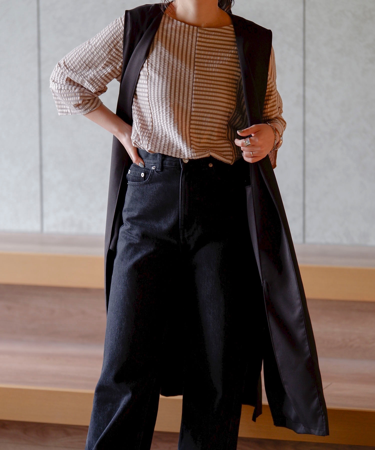 model:H163 着用サイズ:M