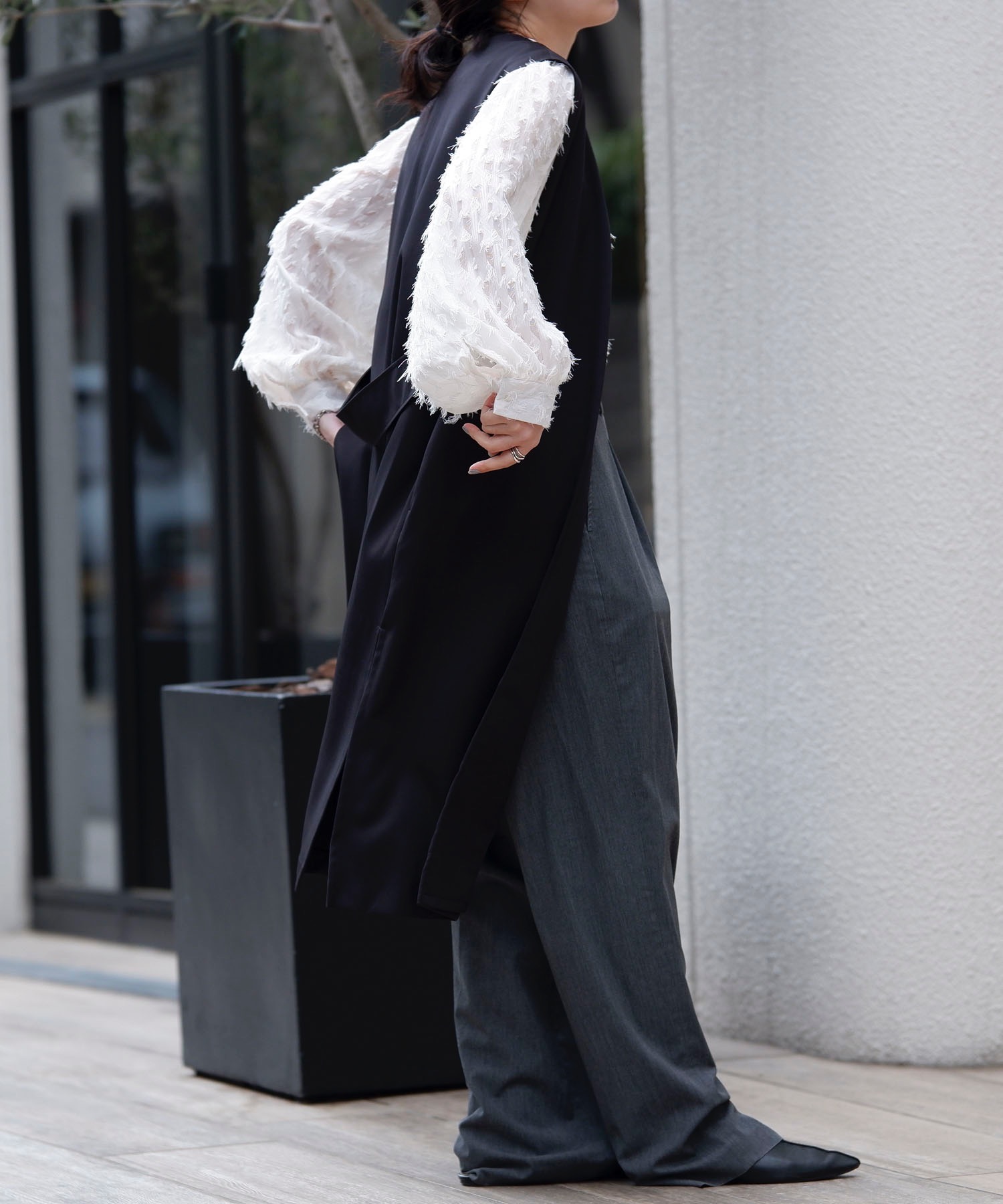 model:H163 着用サイズ:M
