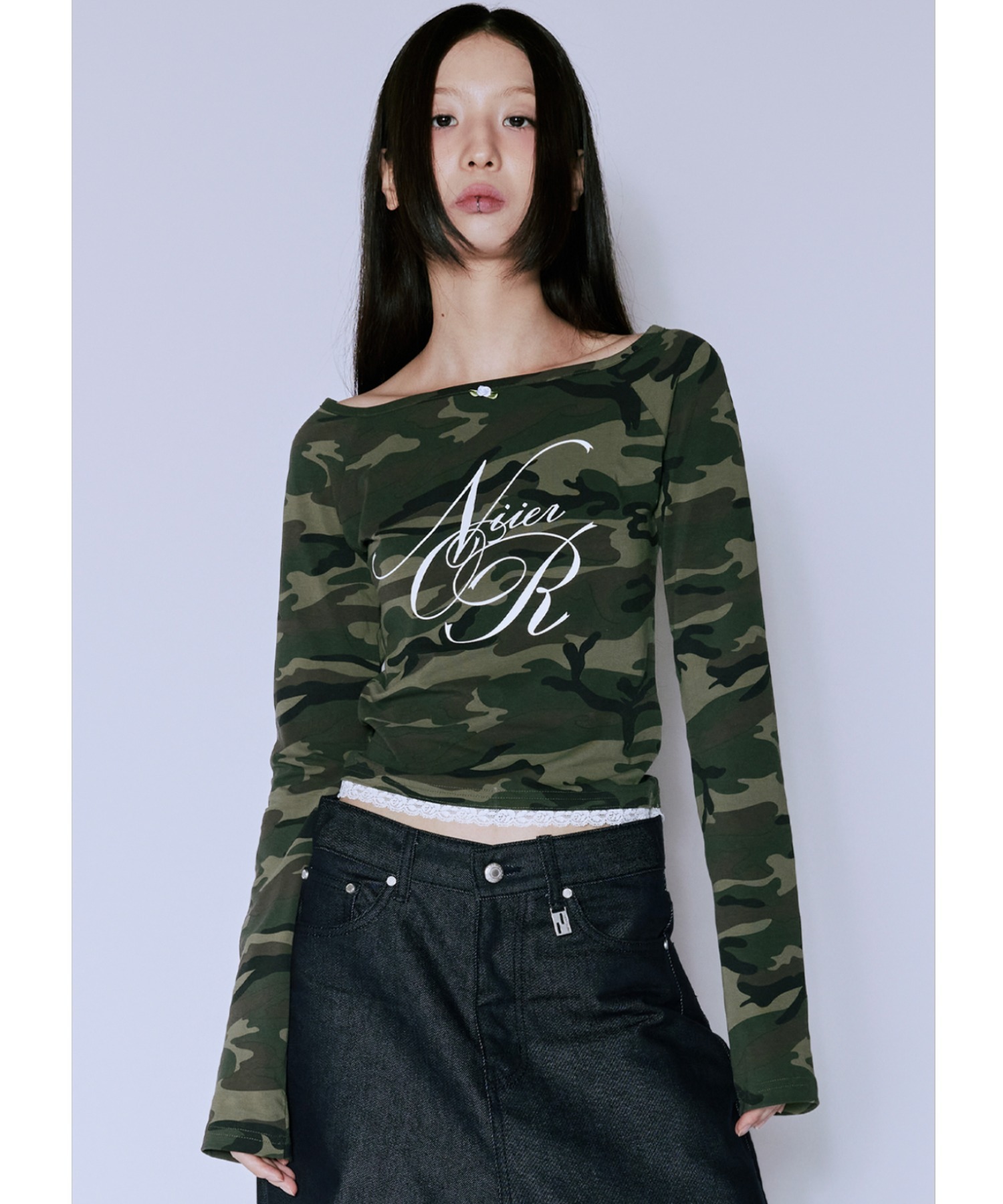 NIER CLOTHING オフショルダー長袖カットソー a5c5605319de69c7d571675fde0517