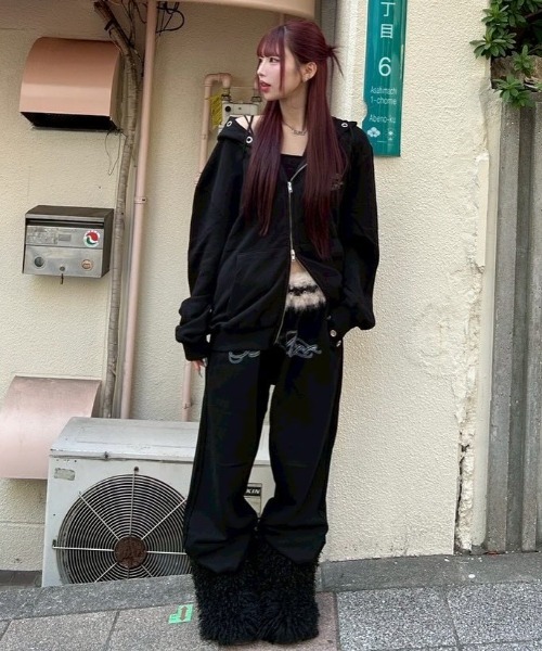 A'GEM/9 × .kom 『NIIER NOR/ニアノア』 BA-CROSS EYELET HOOD ZIP-UP