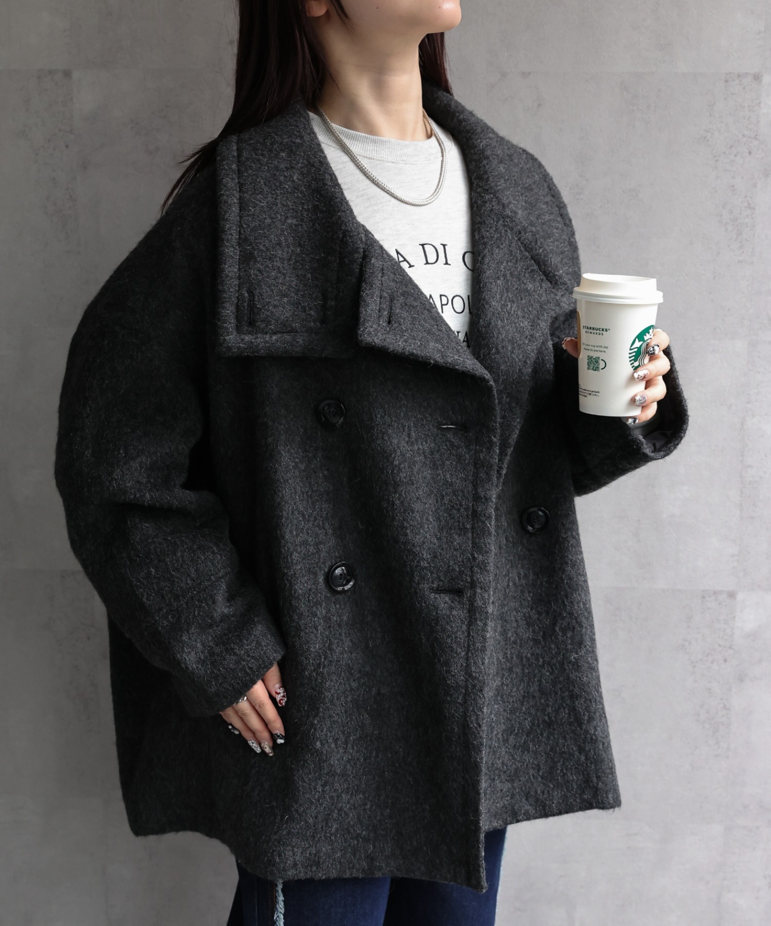 model：158cm 着用サイズ：FREE