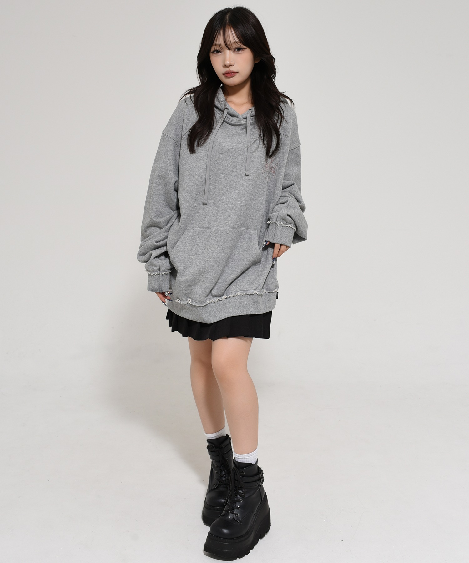 OY/オーワイ』 CHECK CROSS HOODIE/チェッククロスプルオーバー