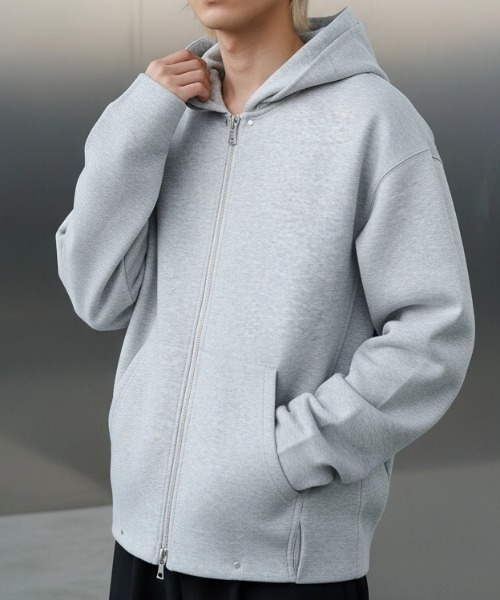 A'GEM/9 × .kom 『ARULE/アルール』Metal Accent Zip Hoodie/メタル