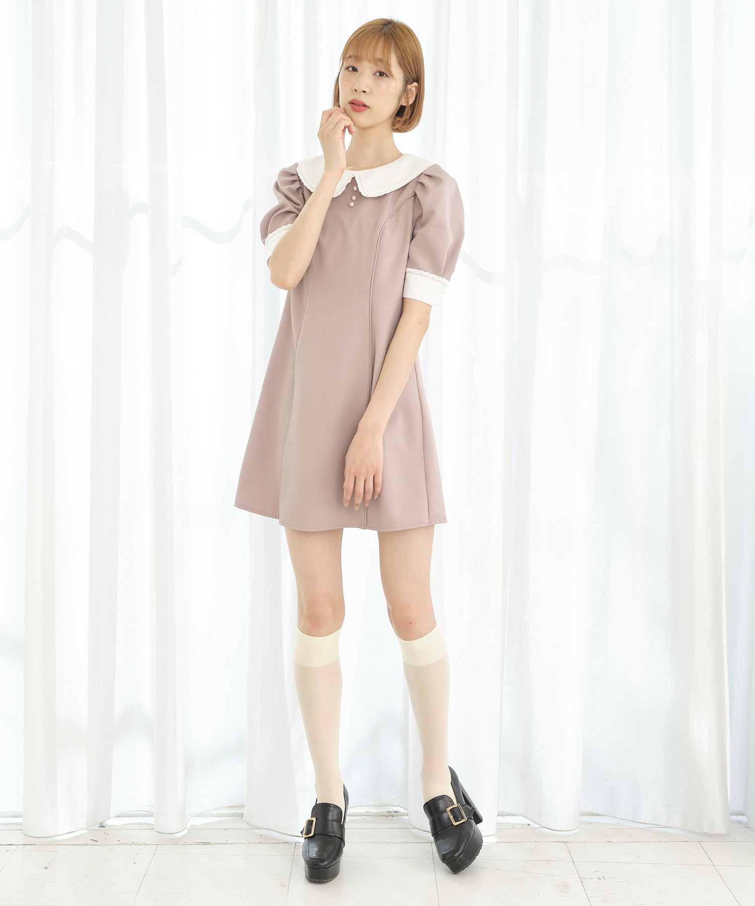 フリルカラーワンピース Titty Co Titty Co Online Store ティティーアンドコーオンラインストア フリルカラーワンピース Titty Co Titty Co Online Store ティティーアンドコーオンラインストア