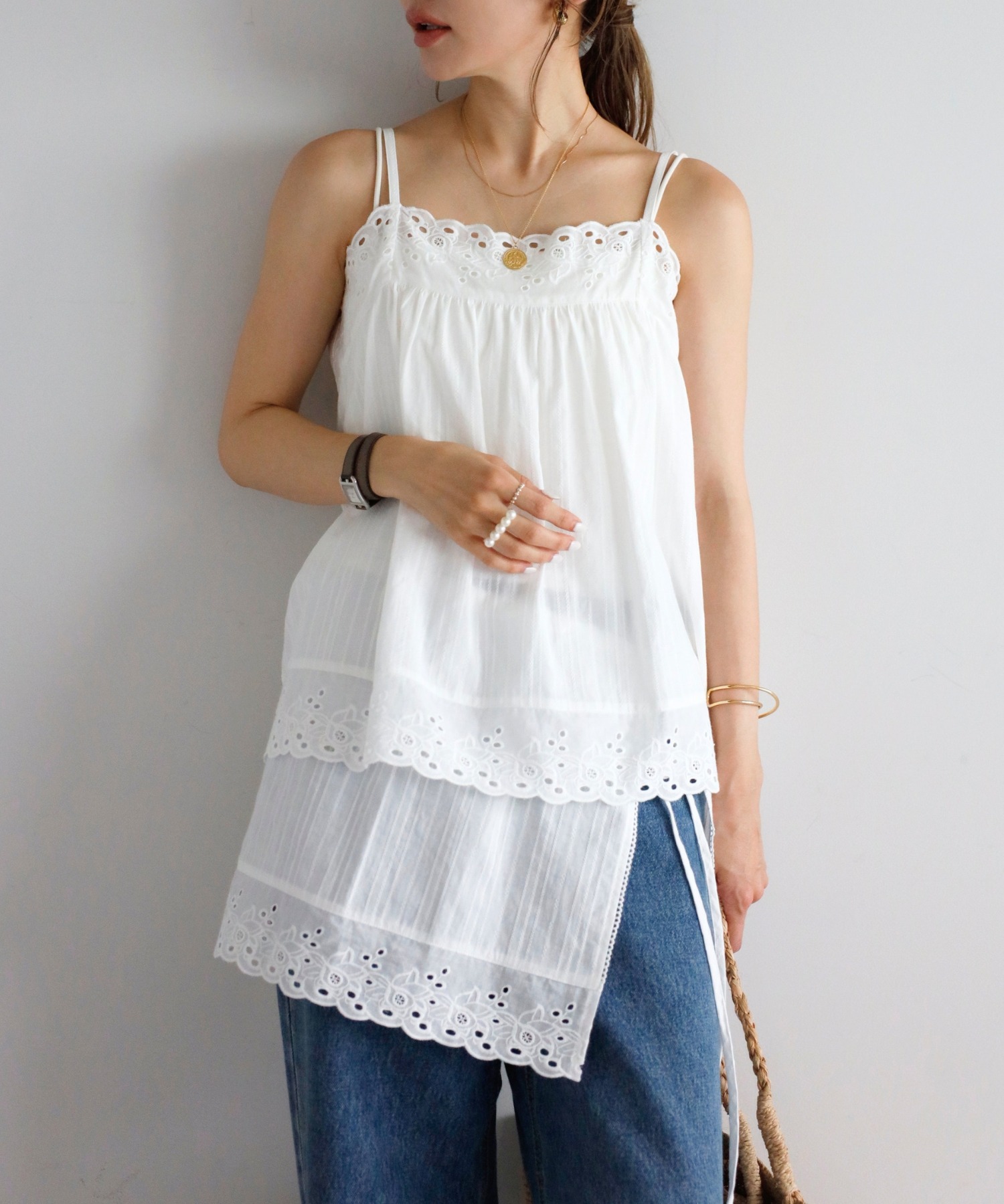 model：H165 着用サイズ：FREE