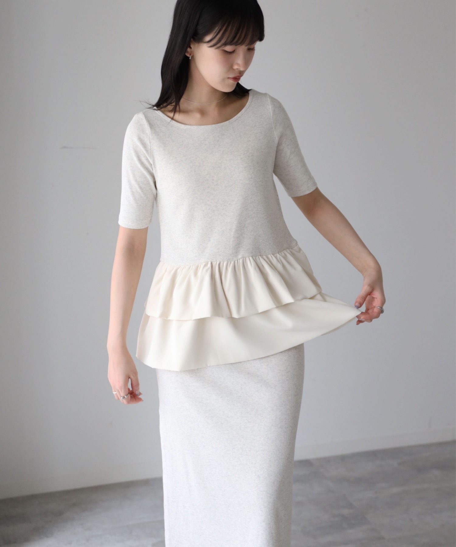 model：164cm. 着用サイズ：FREE