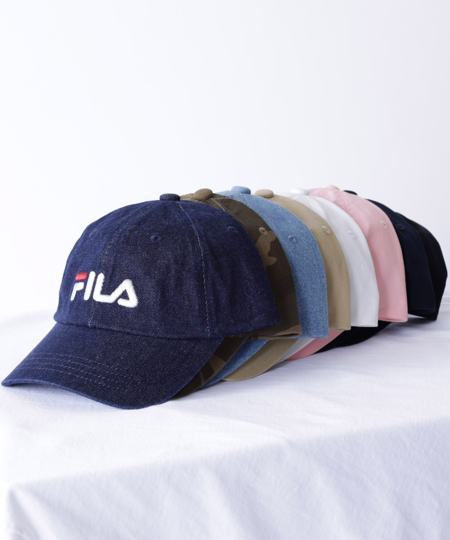[FILA] Lowercase logo ball cap /追跡付 Fila Unisex Speed Logo Cotton Twill Slouch Adjustable