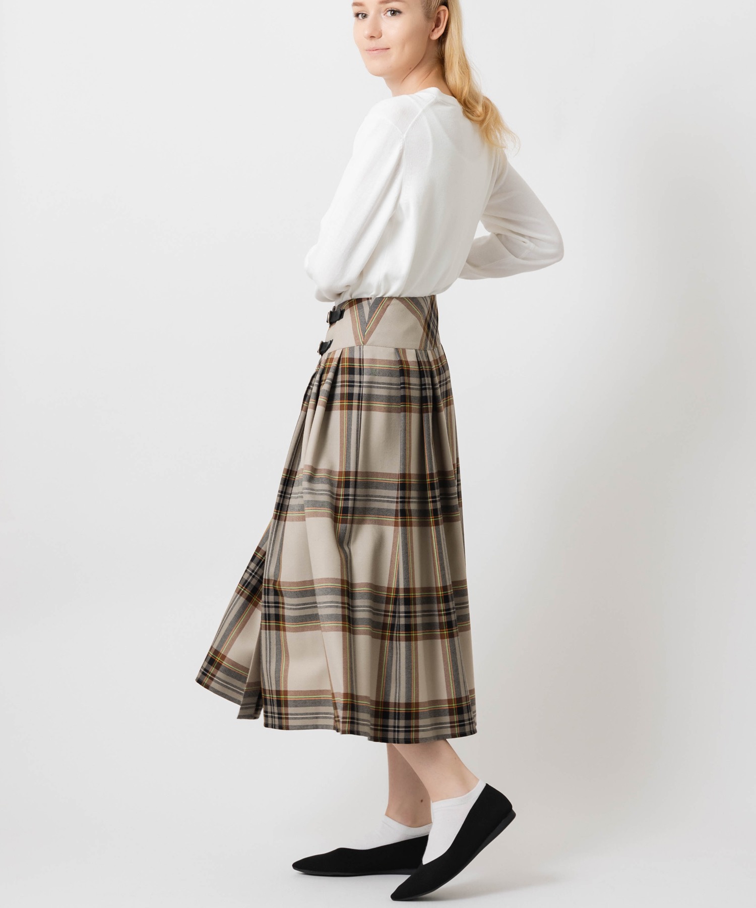 O´NEIL of DUBLIN 】ウーステッドウールバスク巻きスカート S 楽天市場