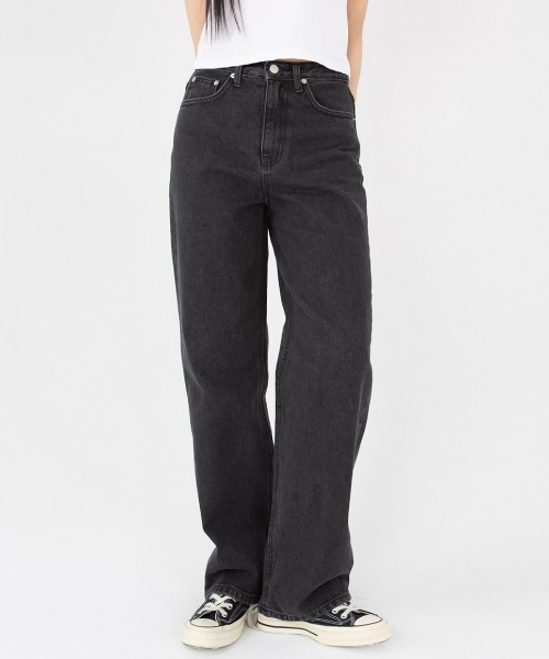 ★送料・関税込★Black up★ドジュア Washing Wide Denim pants A'GEM/9 × .kom 『muah muah/ムーアムーア』WASHED WIDE DENIM