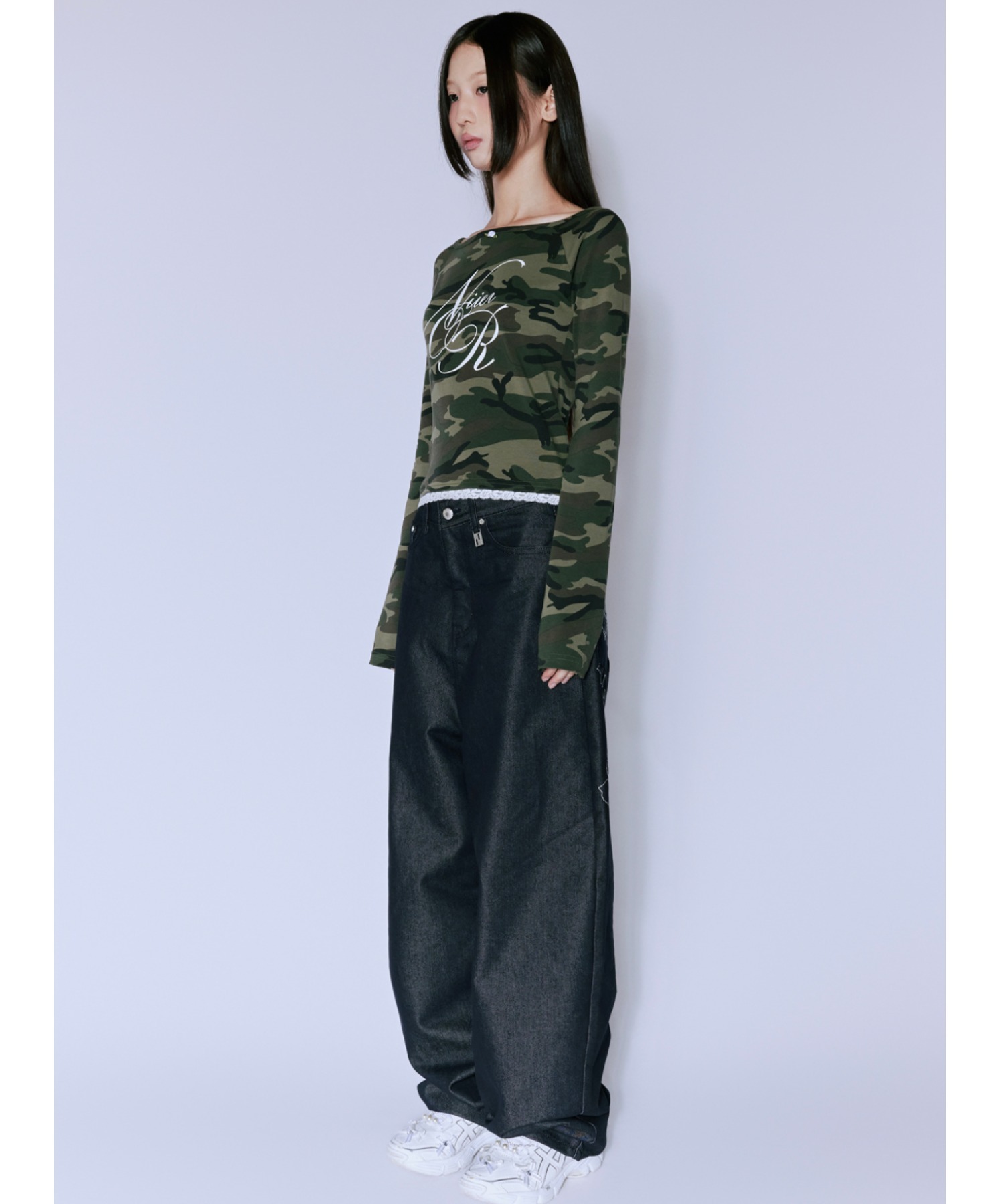 NIIER NOR/ニア ノア ローズバルーン デニムパンツ A'GEM/9 × .kom 『NIIER NOR/ニア ノア』 ROSE BALLOON DENIM PANTS