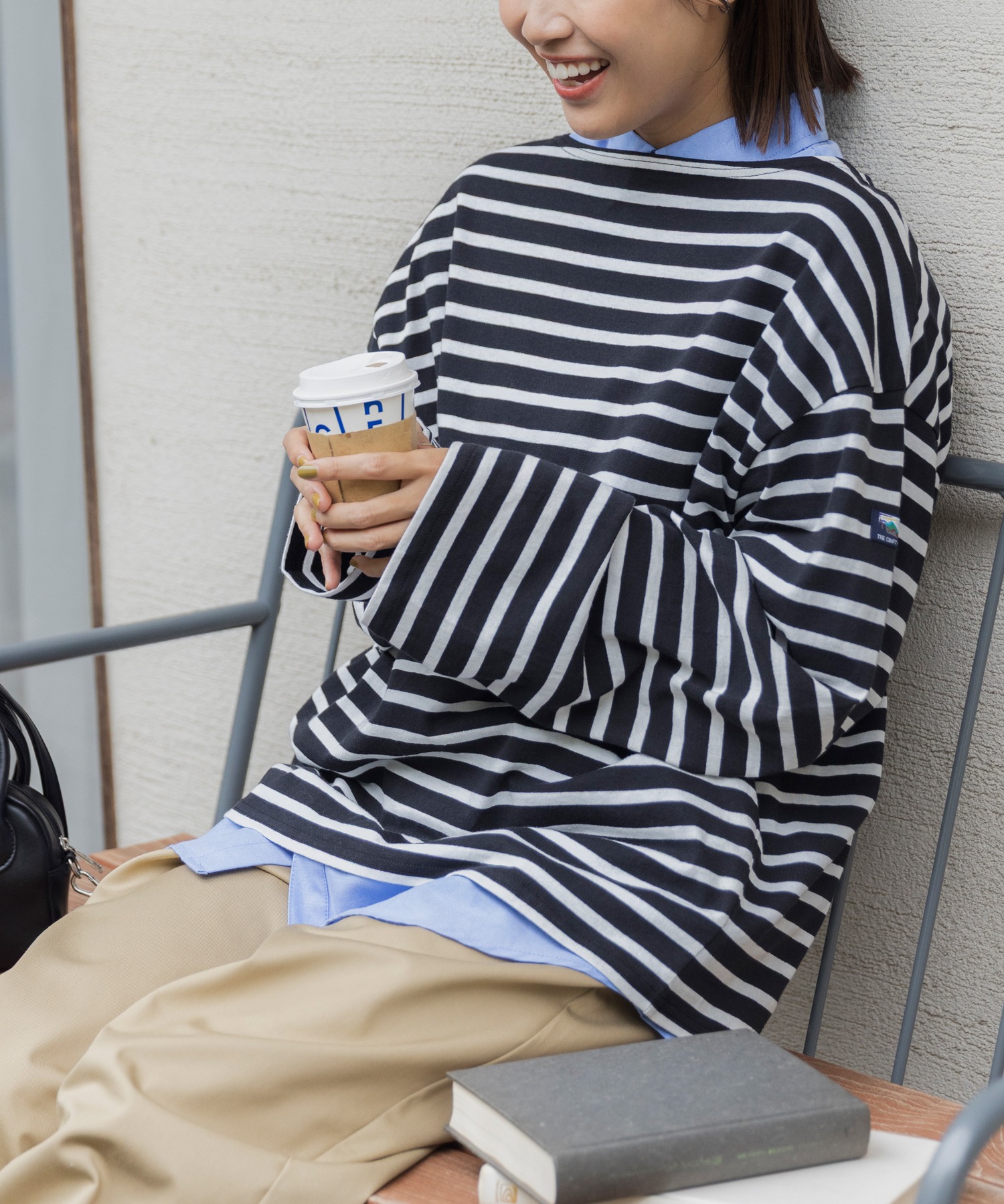 ボートネックバスクロングスリーブTシャツ【THE CRAFT CREW