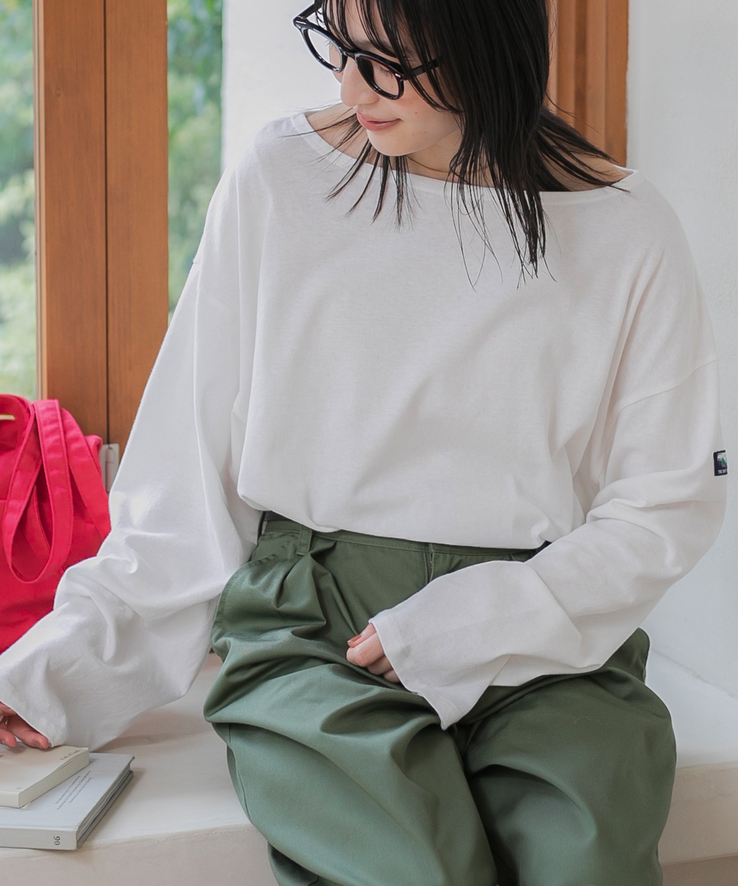 トップス coz ボートネックバスクロングスリーブTシャツ【THE CRAFT CREW