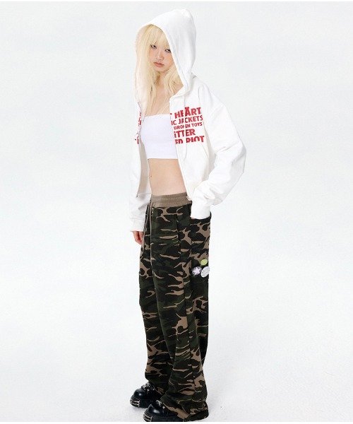 A'GEM/9 × .kom 『runningHIGH/ランニングハイ』 LETTERING CROP ZIP