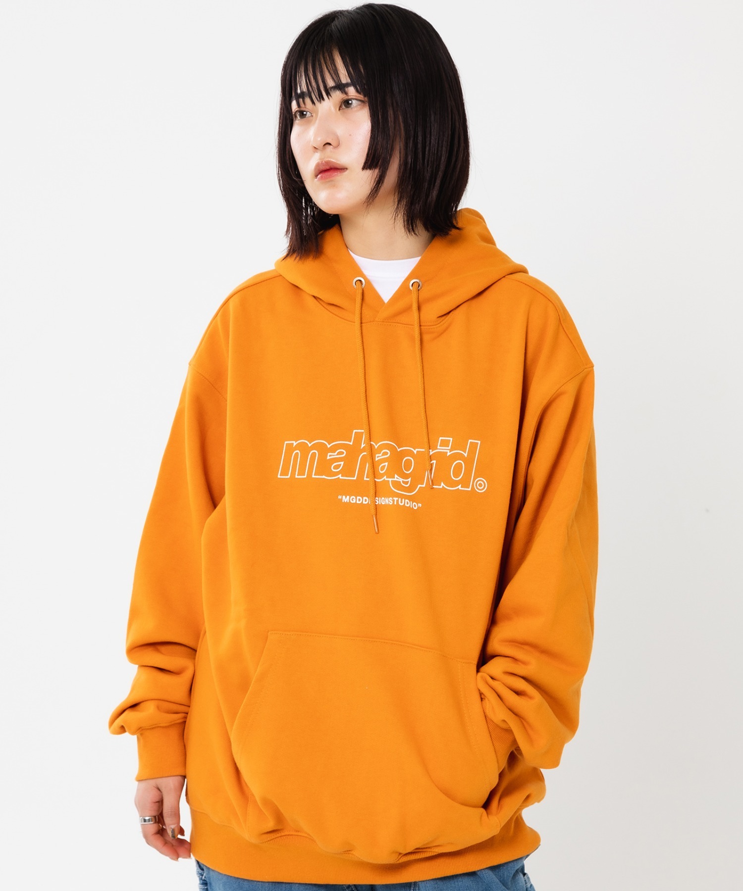 A'GEM/9 × .kom『mahagrid/マハグリッド』THIRD LOGO HOODIE/ サード