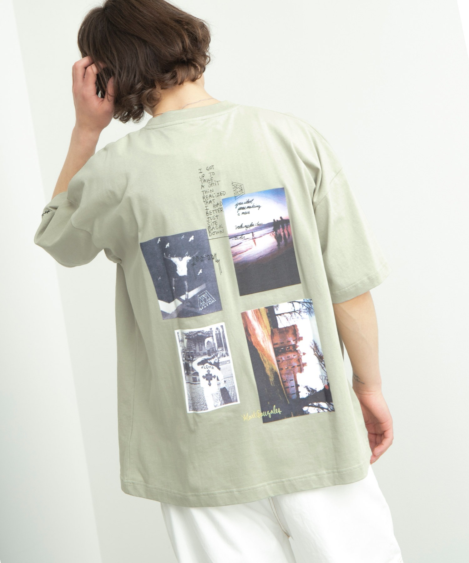 Mark Gonzales マークゴンザレス Emma Clothes別注 ビッグシルエットロゴ刺繍 バックプリント 半袖 Tee 背面プリント Emma Clothes Emma Clothes エマクローズ 公式オンラインストア