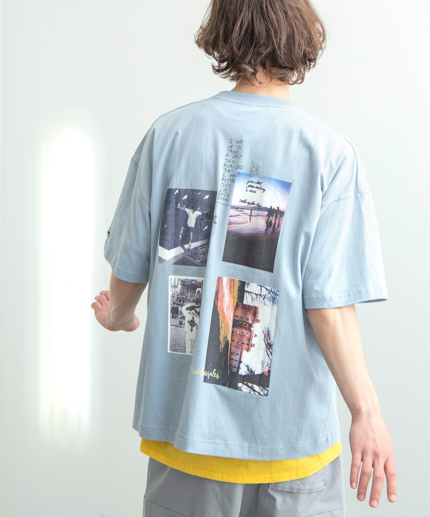 Mark Gonzales マークゴンザレス Emma Clothes別注 ビッグシルエットロゴ刺繍 バックプリント 半袖 Tee 背面プリント Emma Clothes Emma Clothes エマクローズ 公式オンラインストア