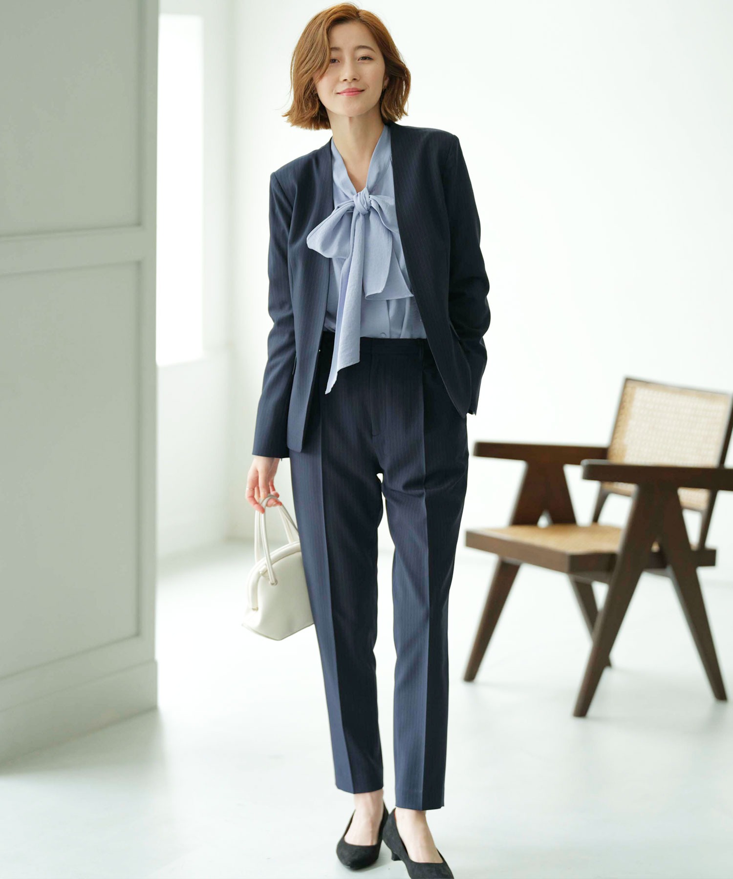 2点セット】ウォッシャブル/防シワ/UV/形態安定 ベーシックノーカラー