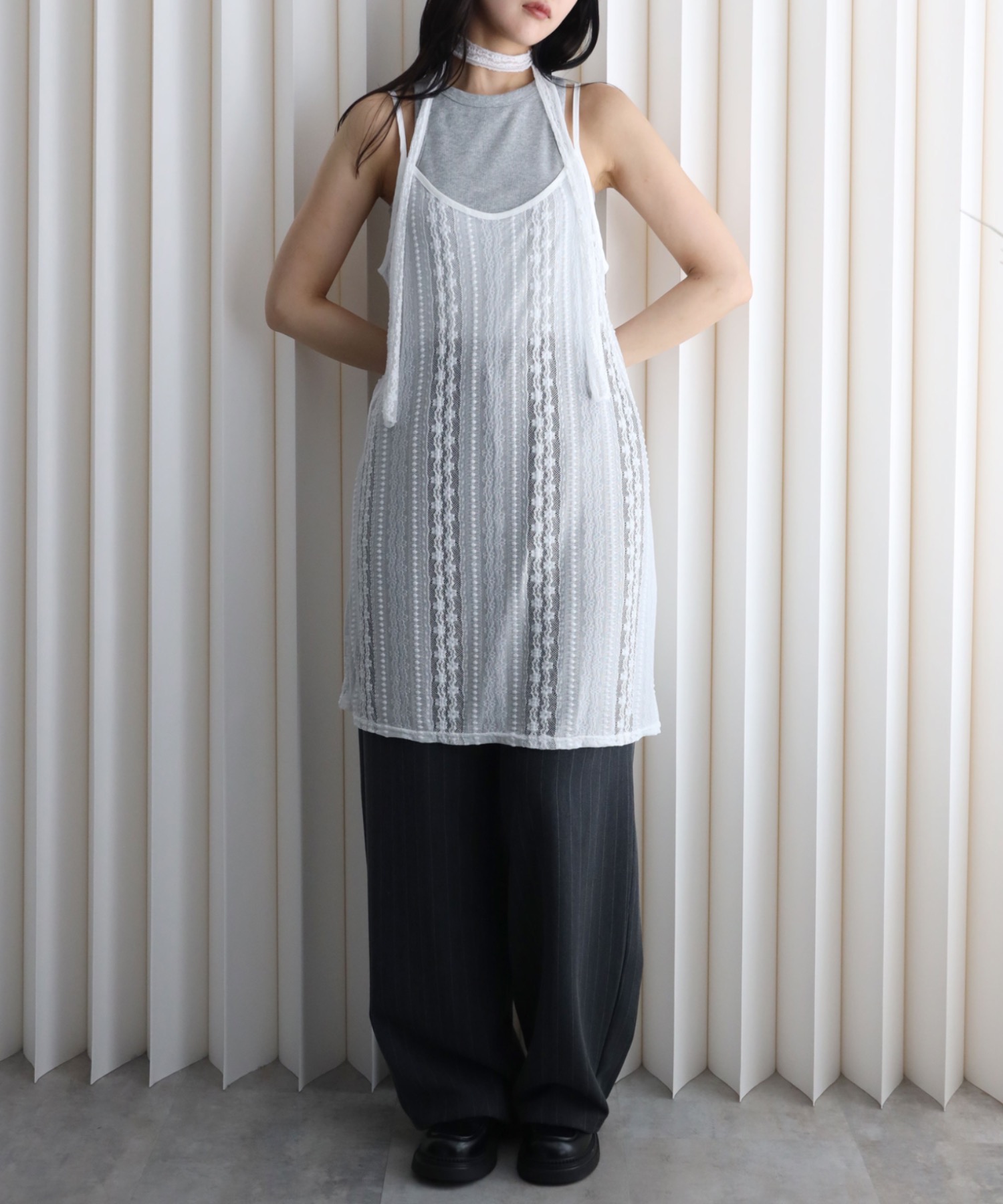 model：164cm. 着用サイズ: FREE