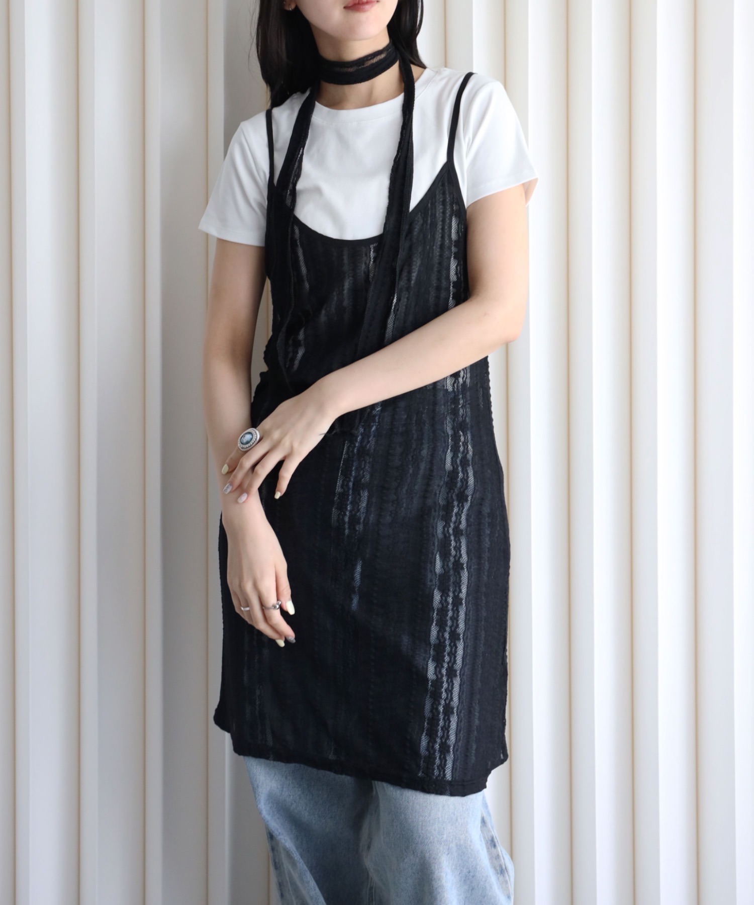model：164cm. 着用サイズ: FREE