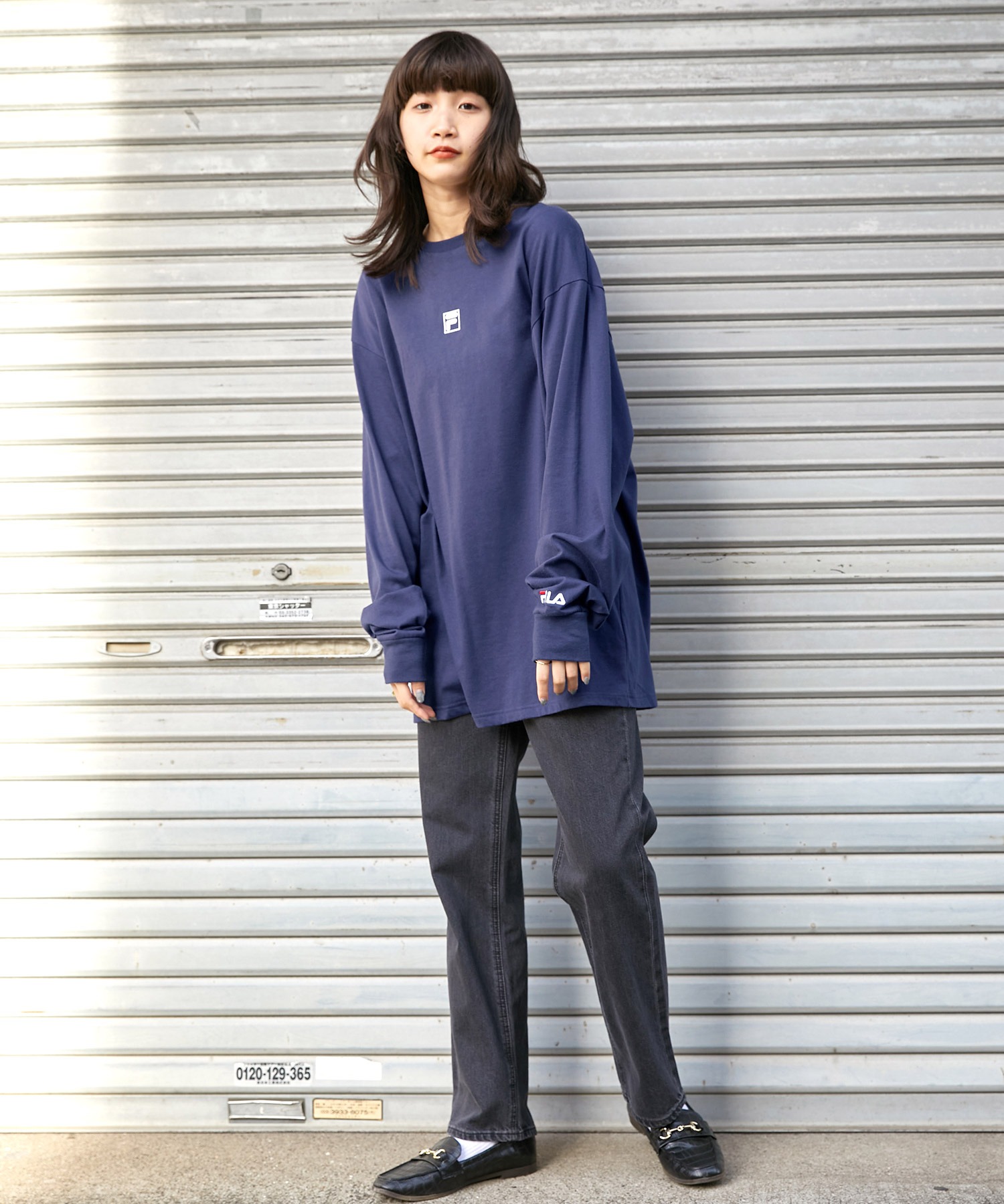FILA - ゆきを様　フィラ　長袖トップス　US-XS Navy FILA - ゆきを様 フィラ 長袖トップス US-XS Navy Fila | フィラ