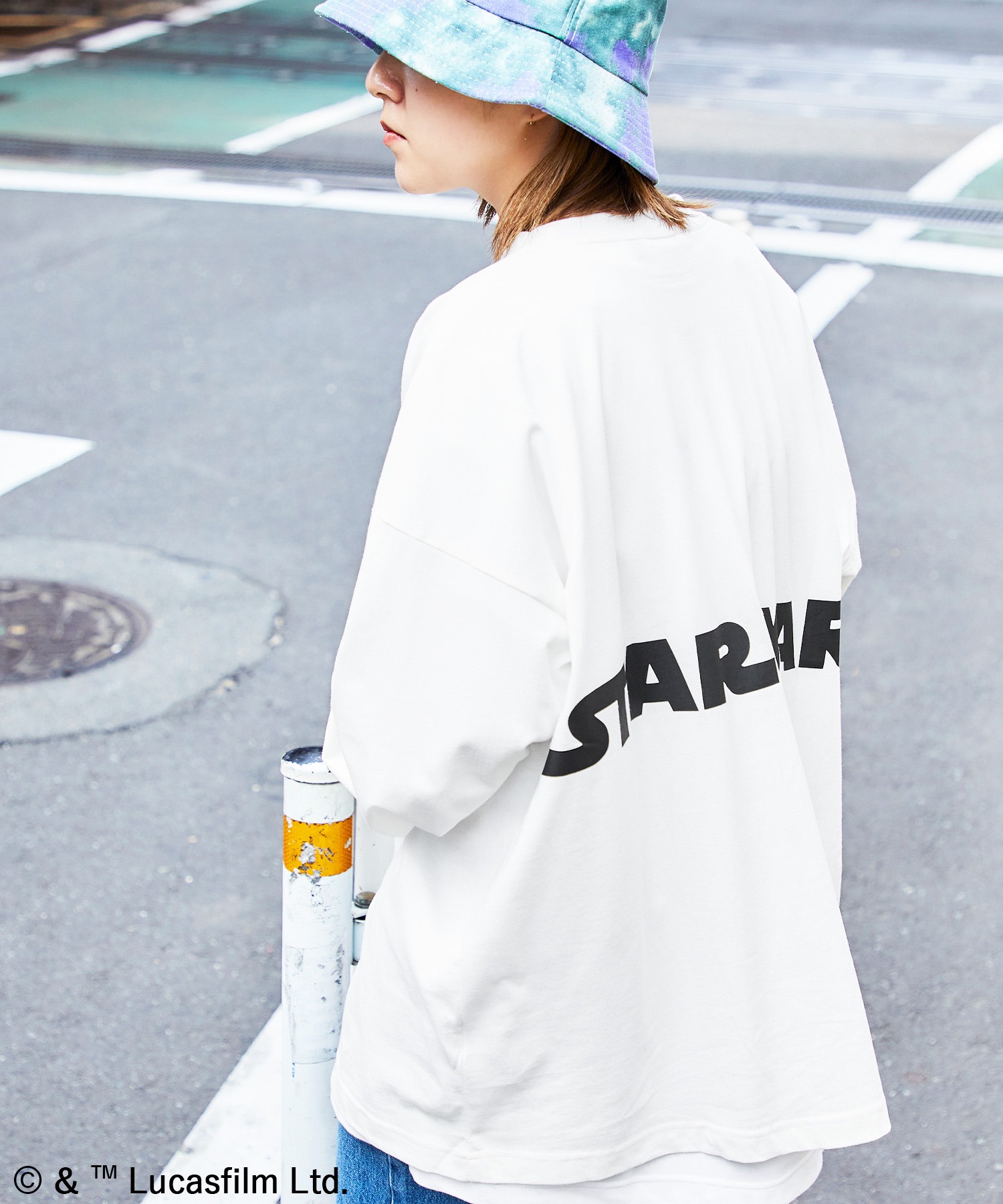 アメリカーナ ワンピース バックロゴ ビッグシルエット ストライプ フリーサイズ WEB限定】STAR&STRIPE (スターアンドストライプ) カットソー