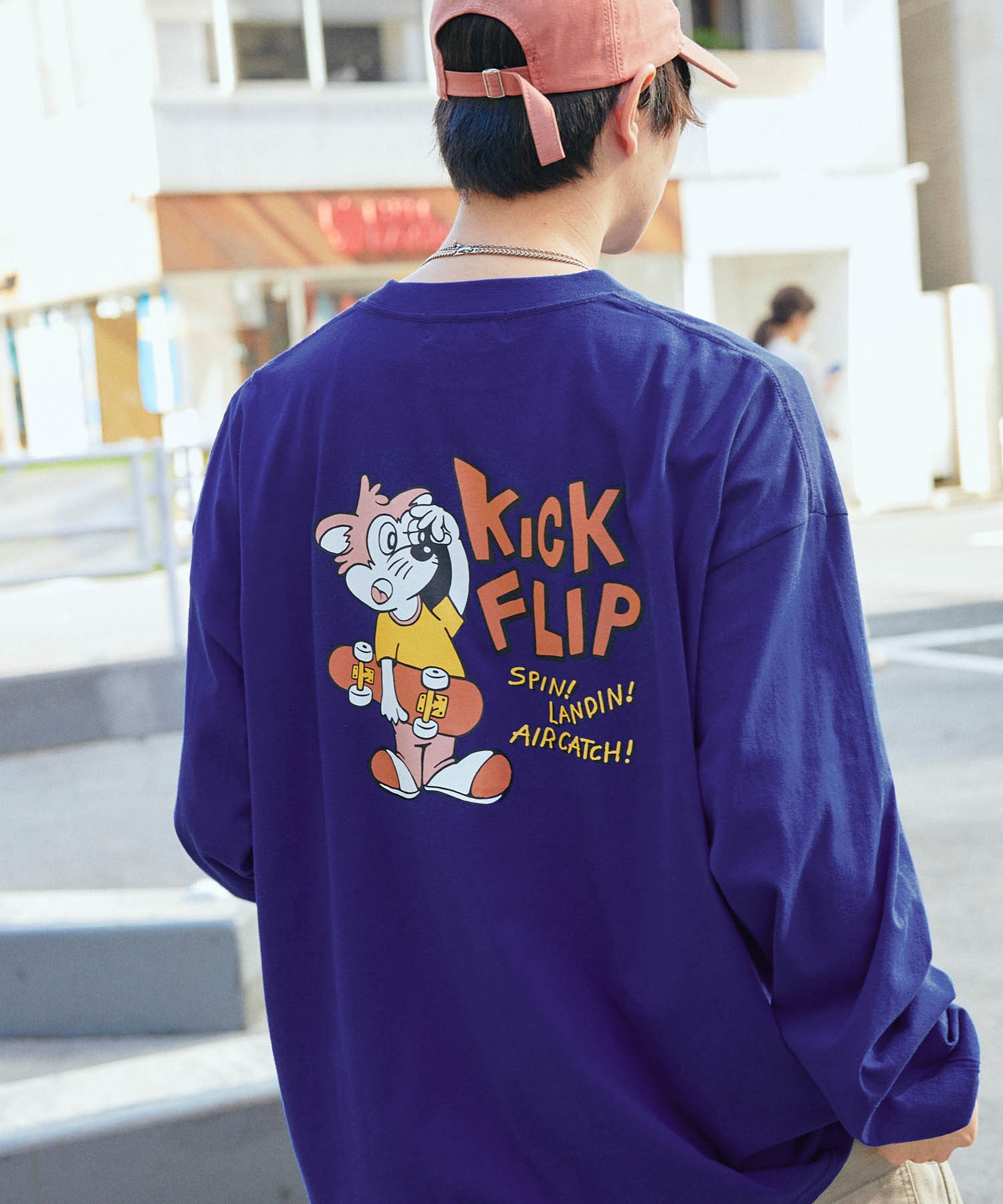 コットン天竺 オーバーサイズ イラストロゴプリント L Sカットソー イラストプリントロンt Mono Mart Mono Mart モノマート 公式オンラインストア