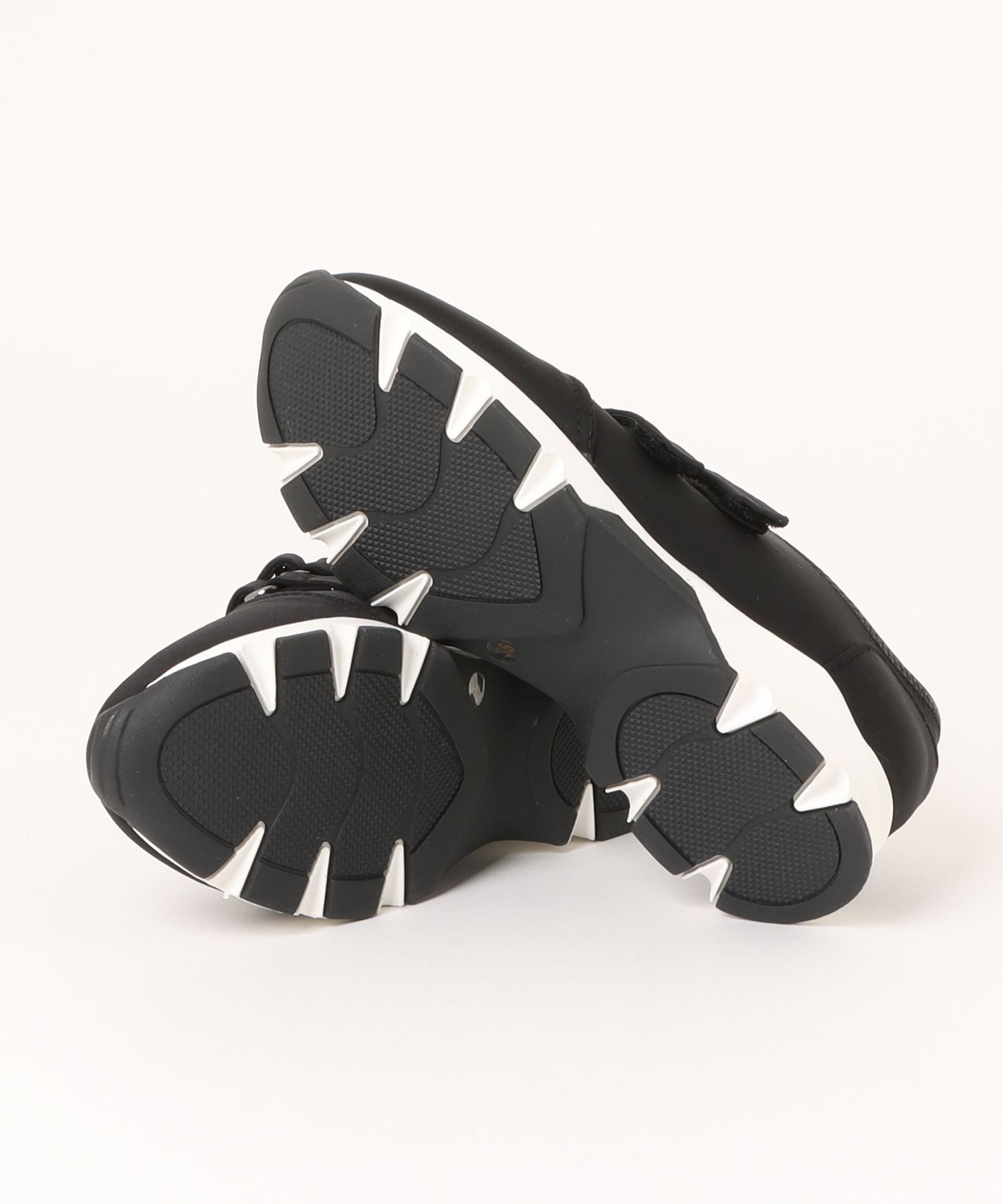 ジェフリーキャンベル　厚底 ダブルベルト厚底スニーカー ALL BLACK│Jeffrey Campbell