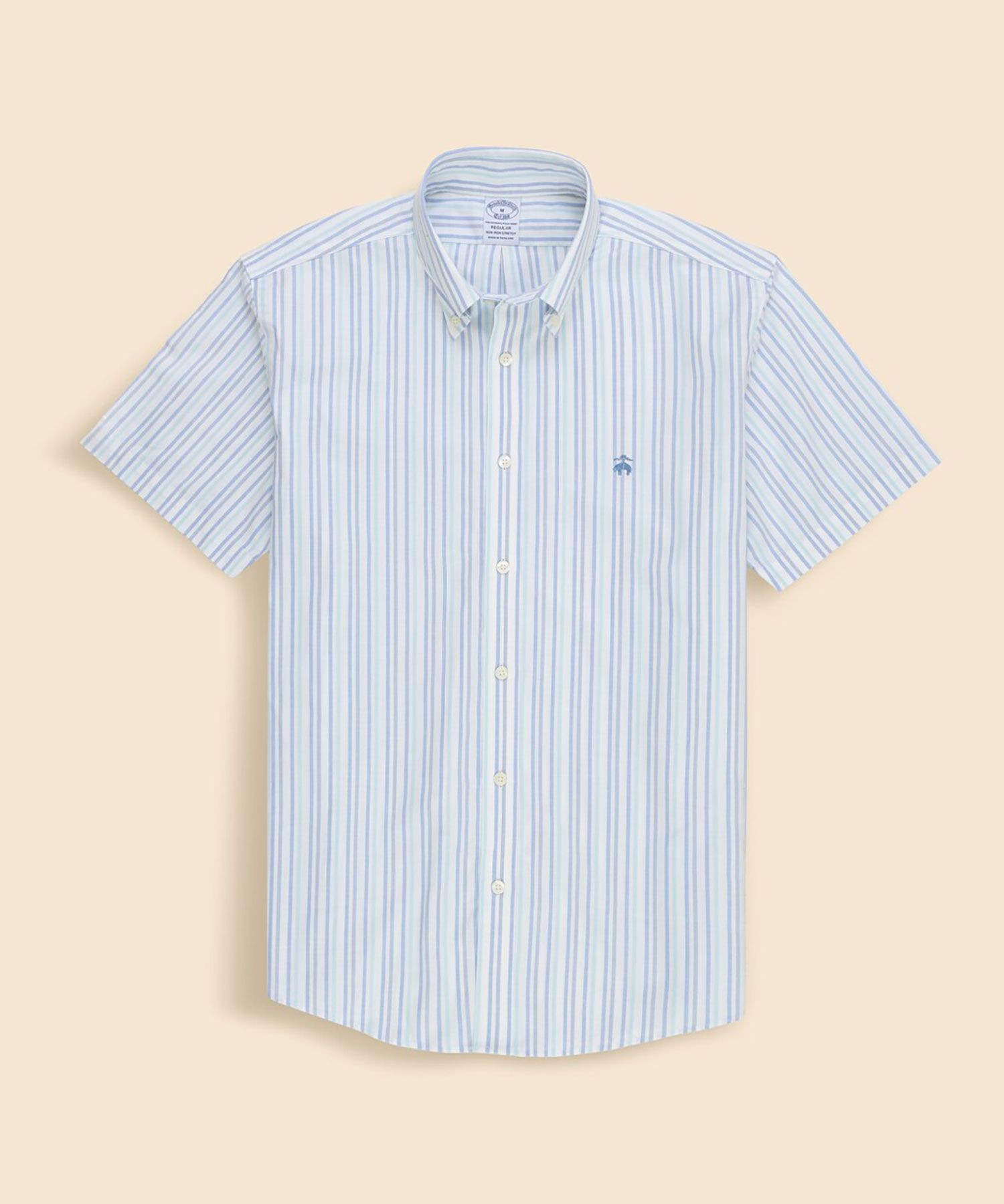 Stretch Oxford S-Forward GF Logo — рубашка regular fit с длинным рукавом, логотип GF, спортивный стиль