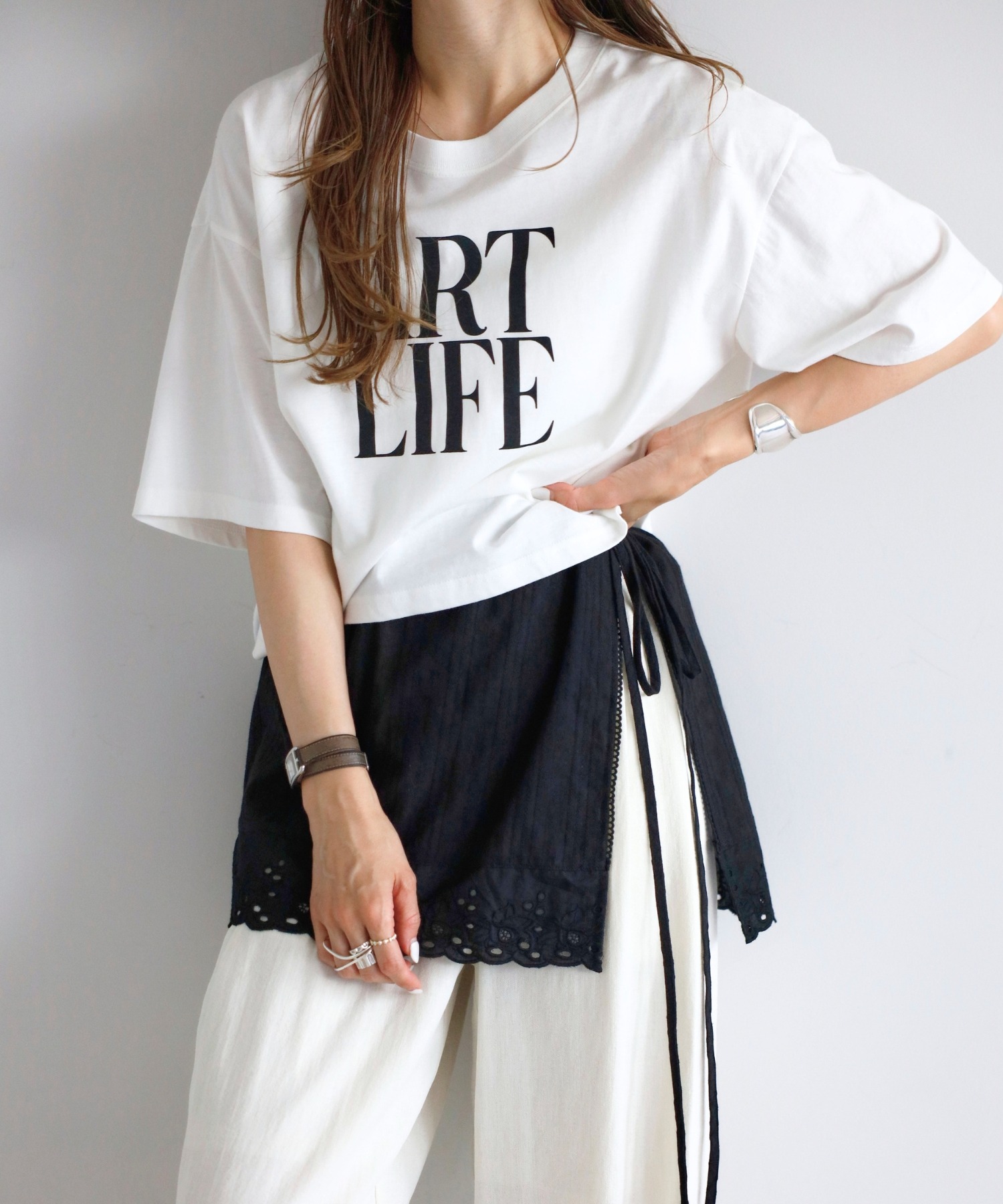 model：H165 着用サイズ：FREE
