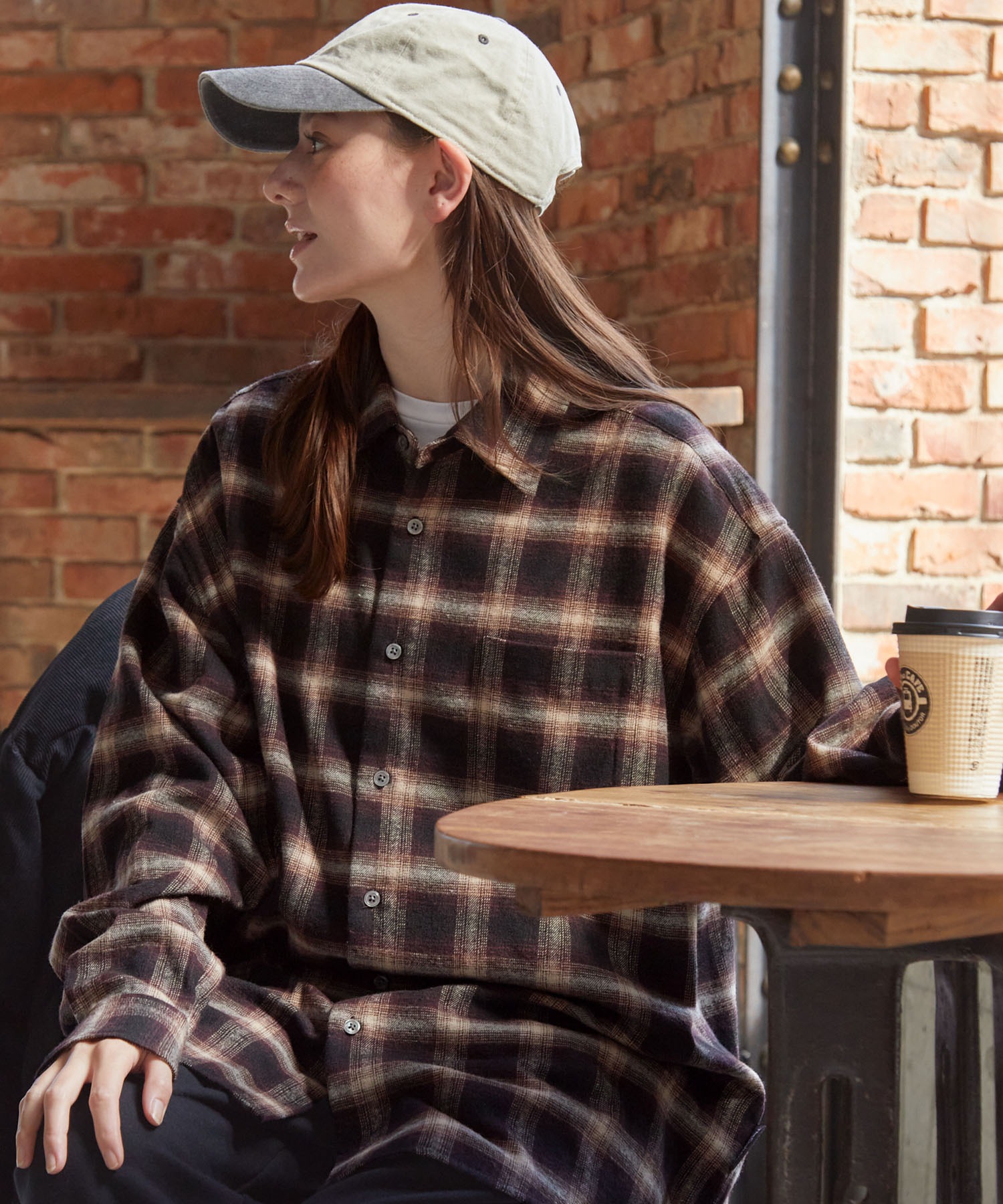 ブラミンク コットンチェックレギュラーシャツ 長袖 36 ブラウン BLAMINK(ブラミンク)のコットンチェックレギュラーシャツ通販 | 集英社