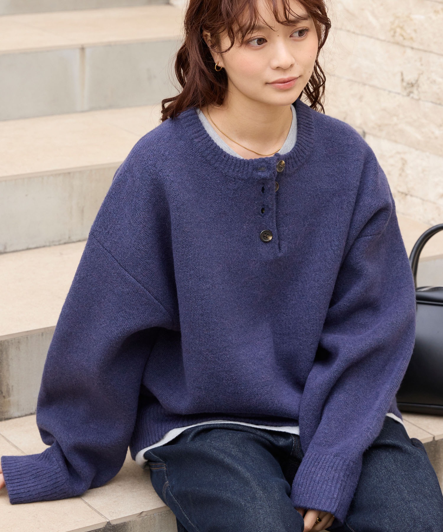 ヒーニンです！！ ヘンリーネックジャガードニットプルオーバー【THE CRAFT CREW