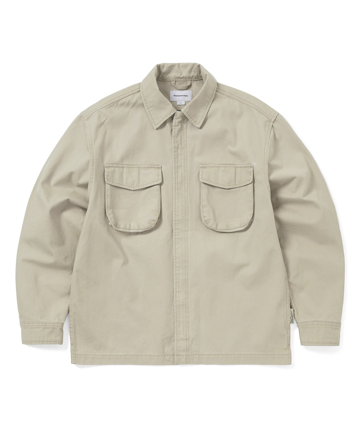 Washed Zip Shirt — рубашка с молнией, варёная