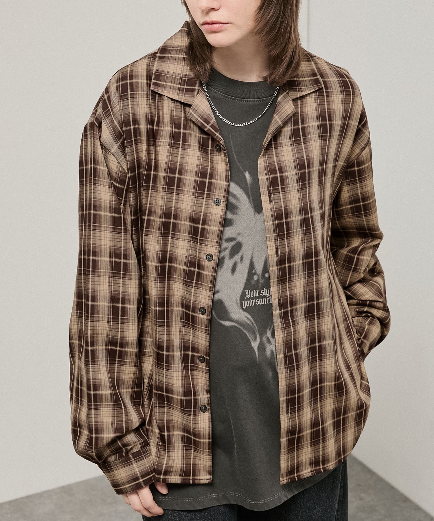 AAA 與真司郎 iamwhatiam チェックシャツ M ブラウン AAA 與真司郎 iamwhatiam チェックシャツ M ブラウン ブランド 品 通販
