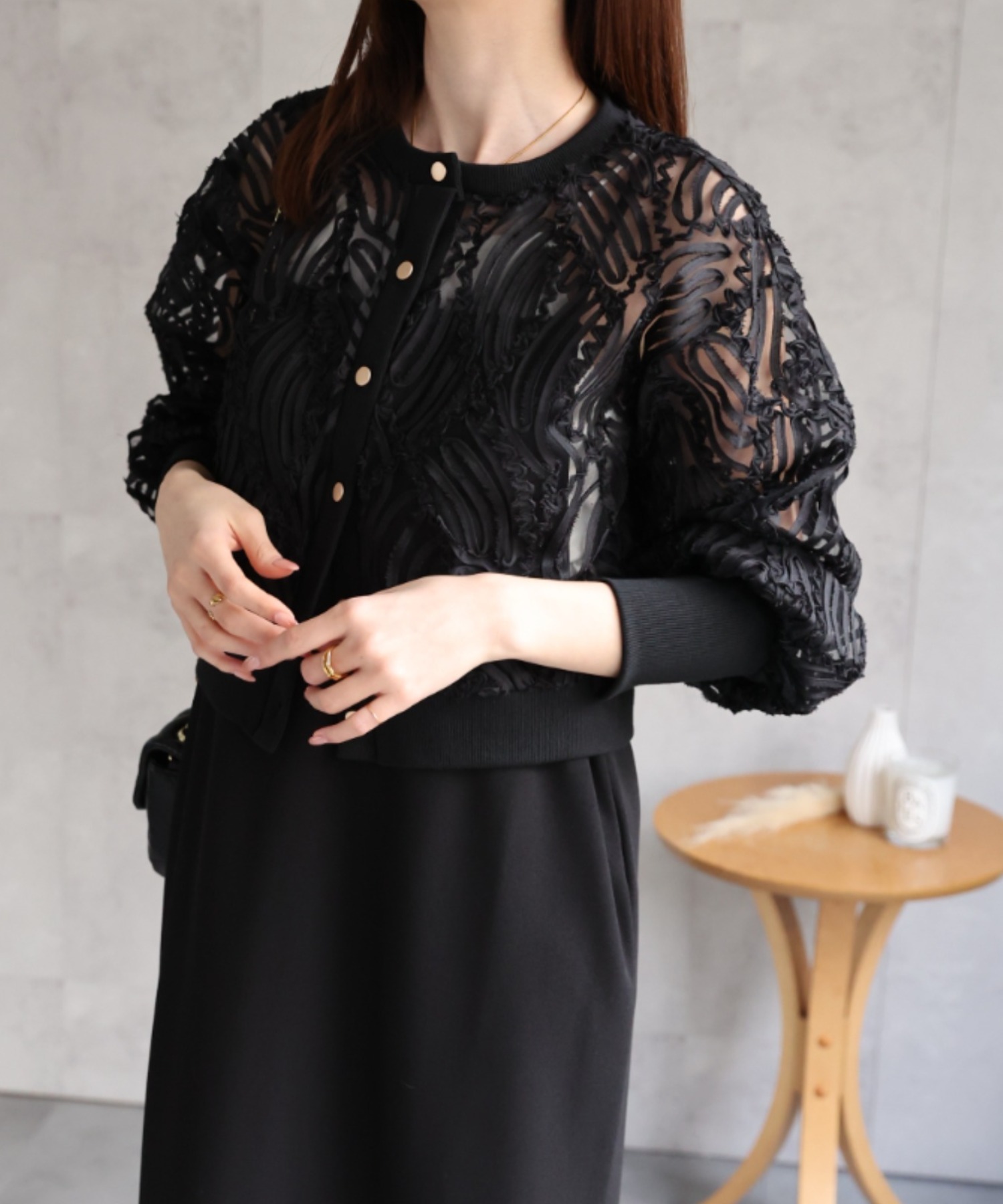 model：162㎝ 着用サイズ：F