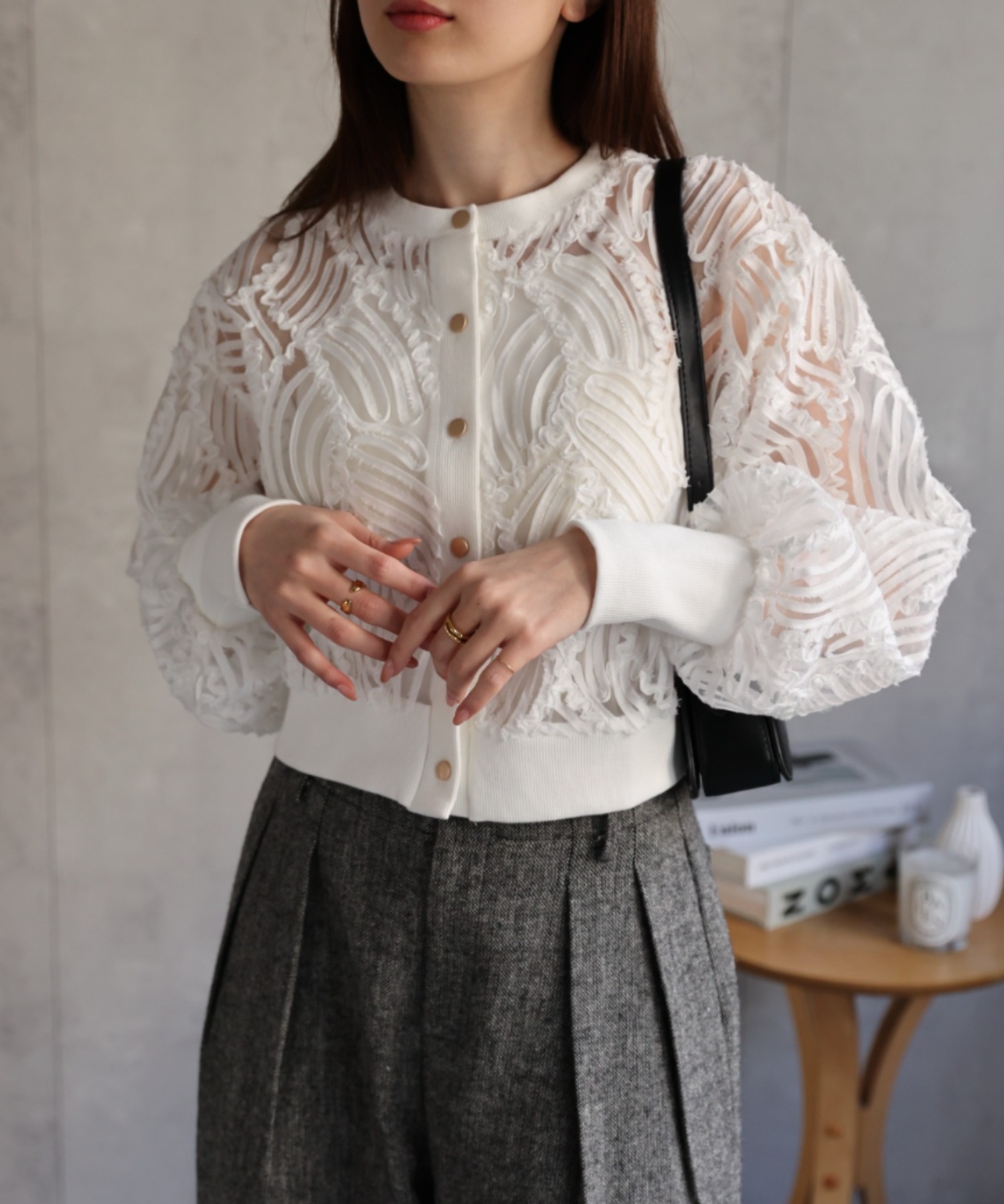model：162㎝ 着用サイズ：F