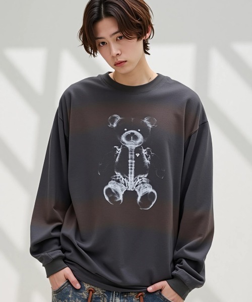 【アローとルー】 A'GEM/9×.kom『select/セレクト』X-RAY BEAR LONG SLEEVE TEE/エックス