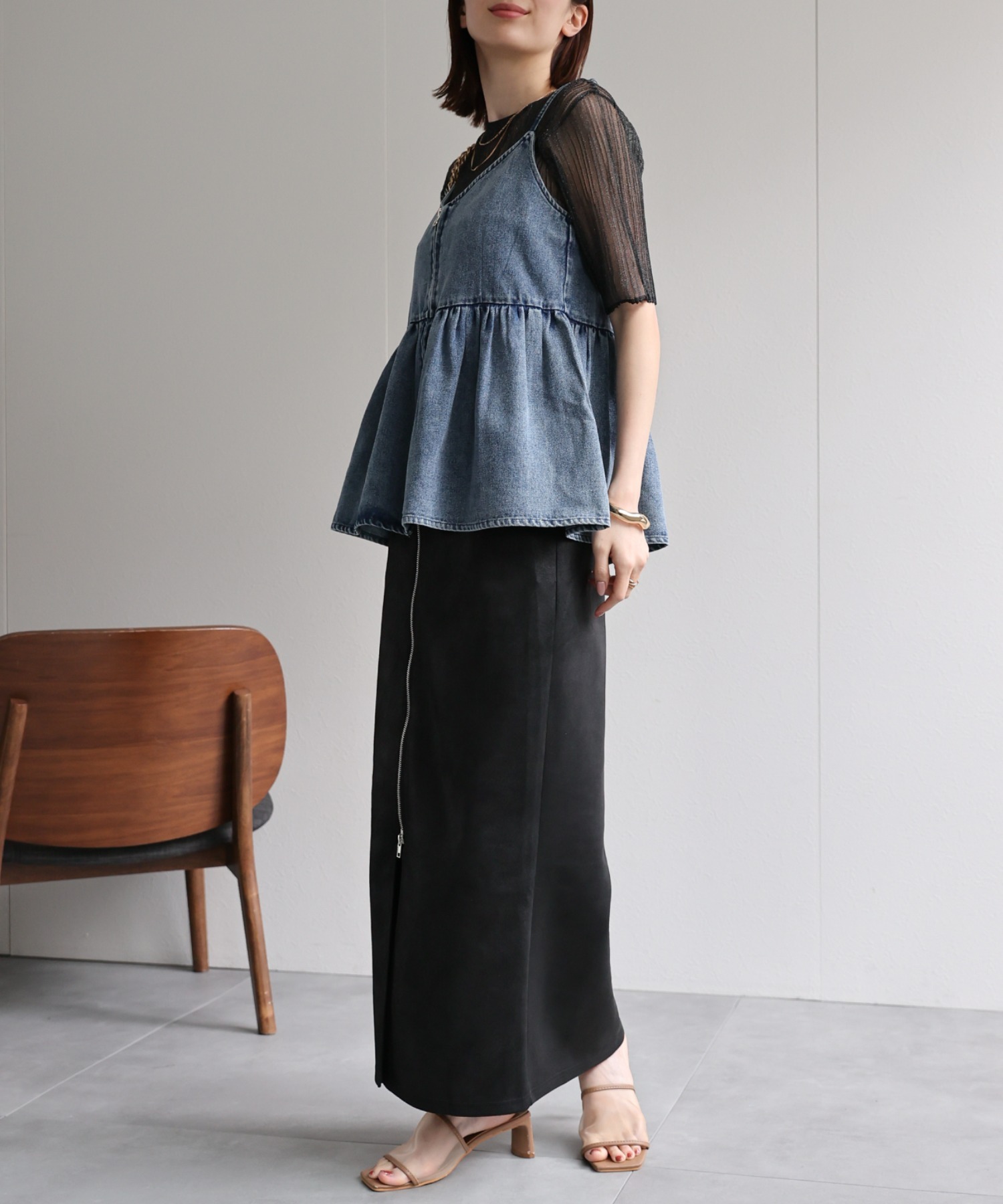 model：162cm 着用サイズ：M