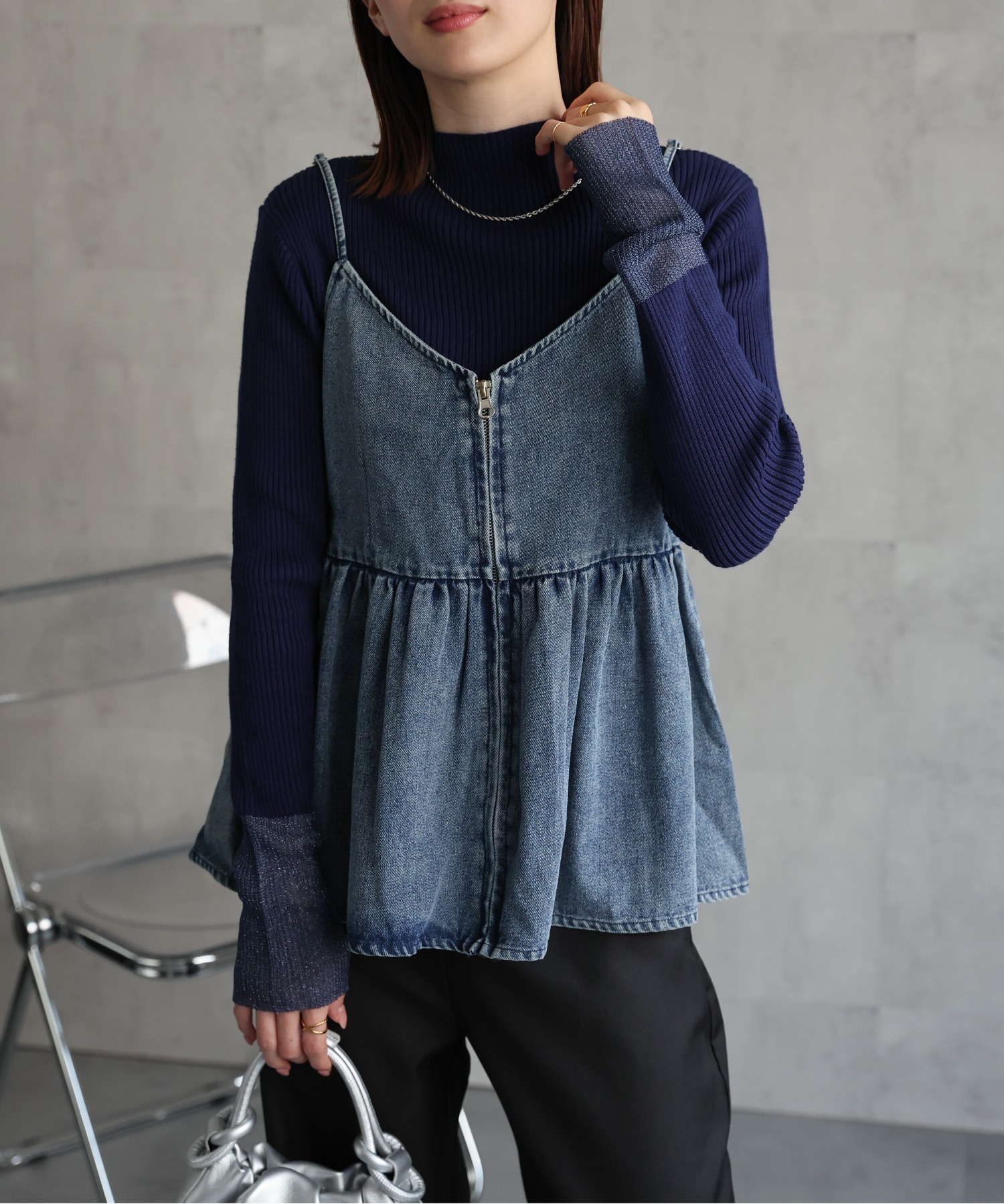 model：162cm 着用サイズ：M