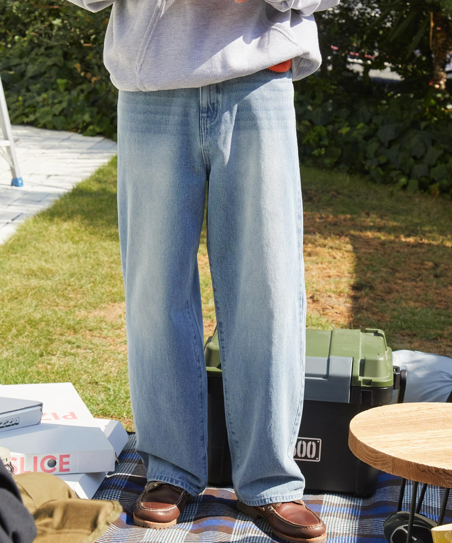 noann77出品　オーダー製作 ヴィンテージ加工 ルーズストレートデニムパンツ【THE CRAFT