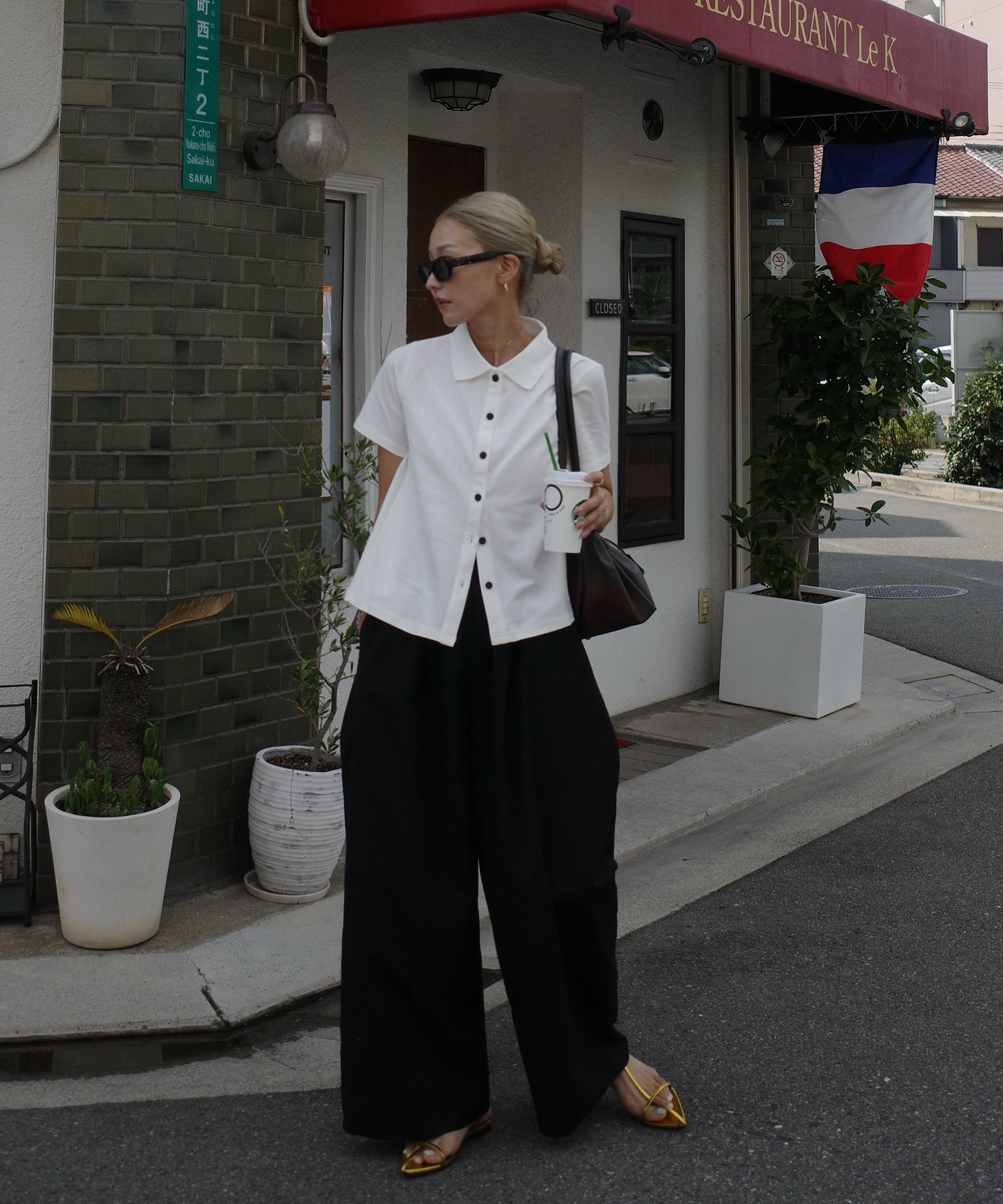 model：H163 着用サイズ：FREE