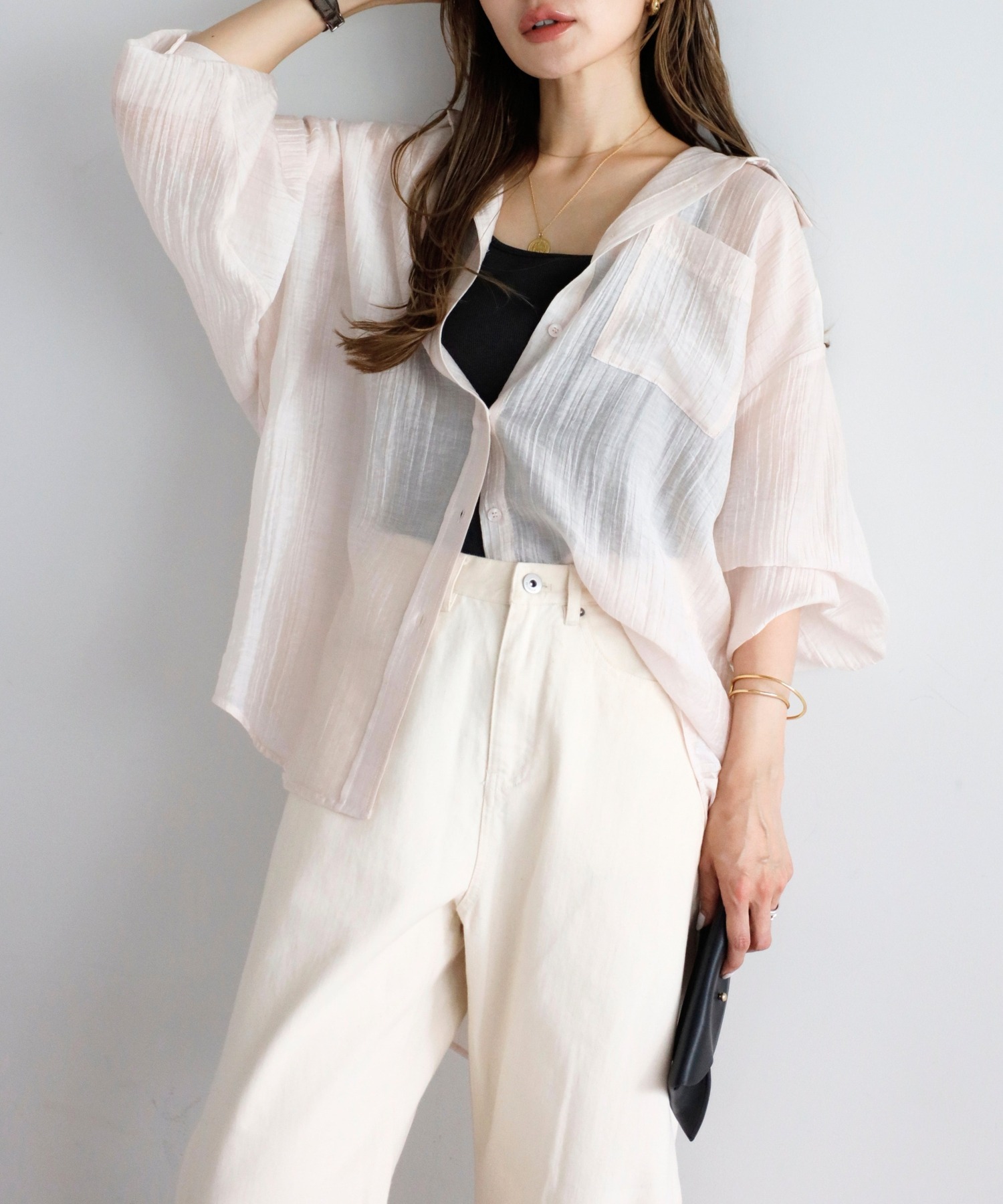 model：H165 着用サイズ：FREE