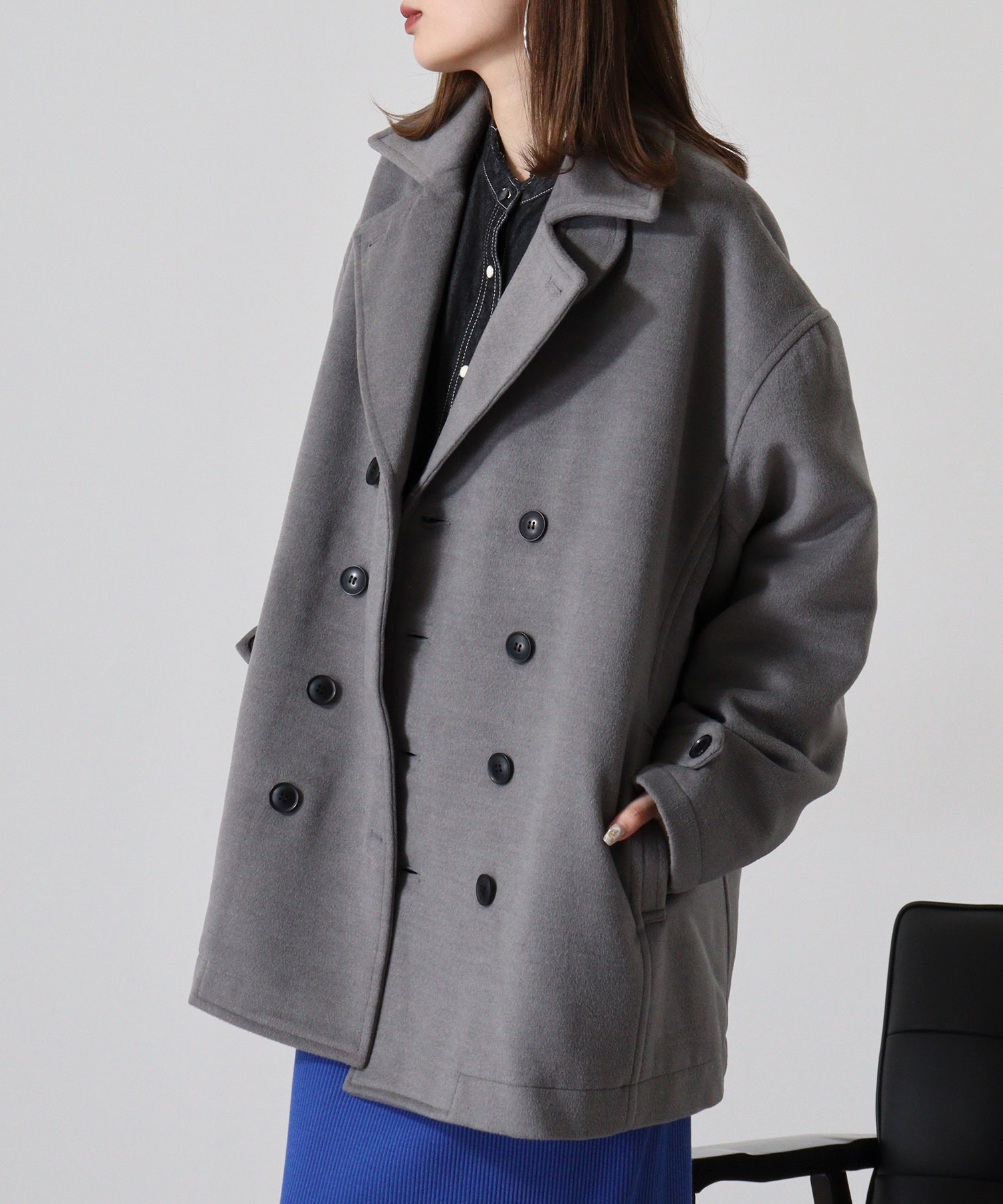 ピーコート Eco Melton Big P Coat / エコメルトン ビッグシルエットP 